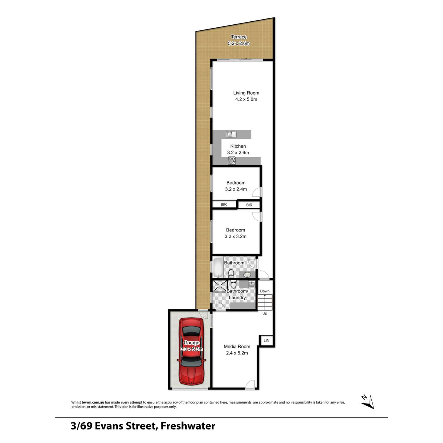 Floorplan of Homely apartment listing, 3/69 Evans Street, Freshwater NSW 2096