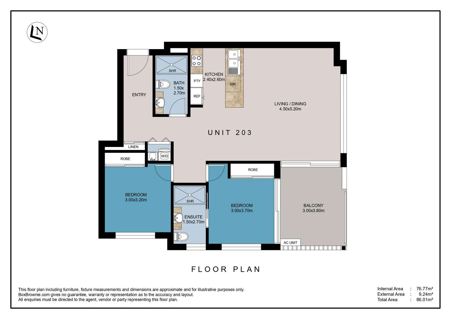 Floorplan of Homely unit listing, 203/19 Lowerson Street, Lutwyche QLD 4030