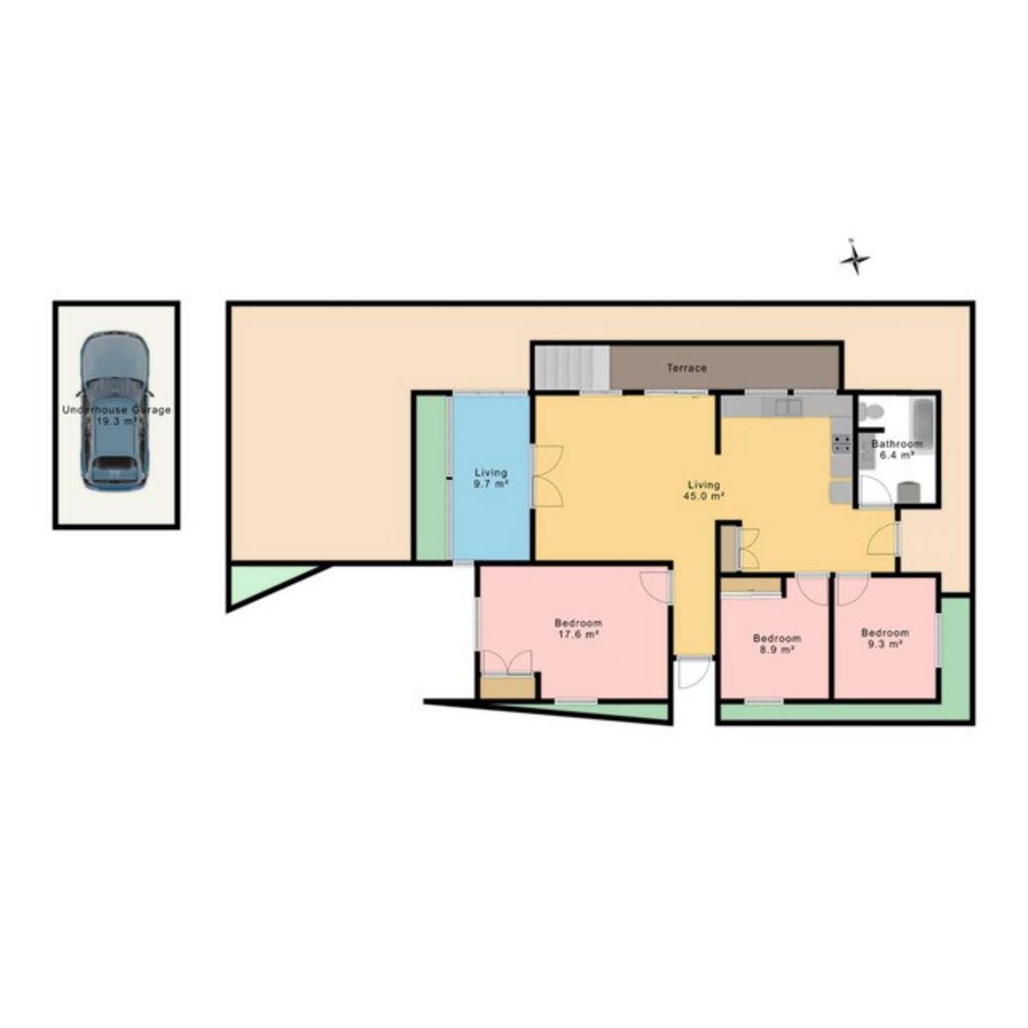 Floorplan of Homely townhouse listing, 1/169 Gertrude Street, Gosford NSW 2250