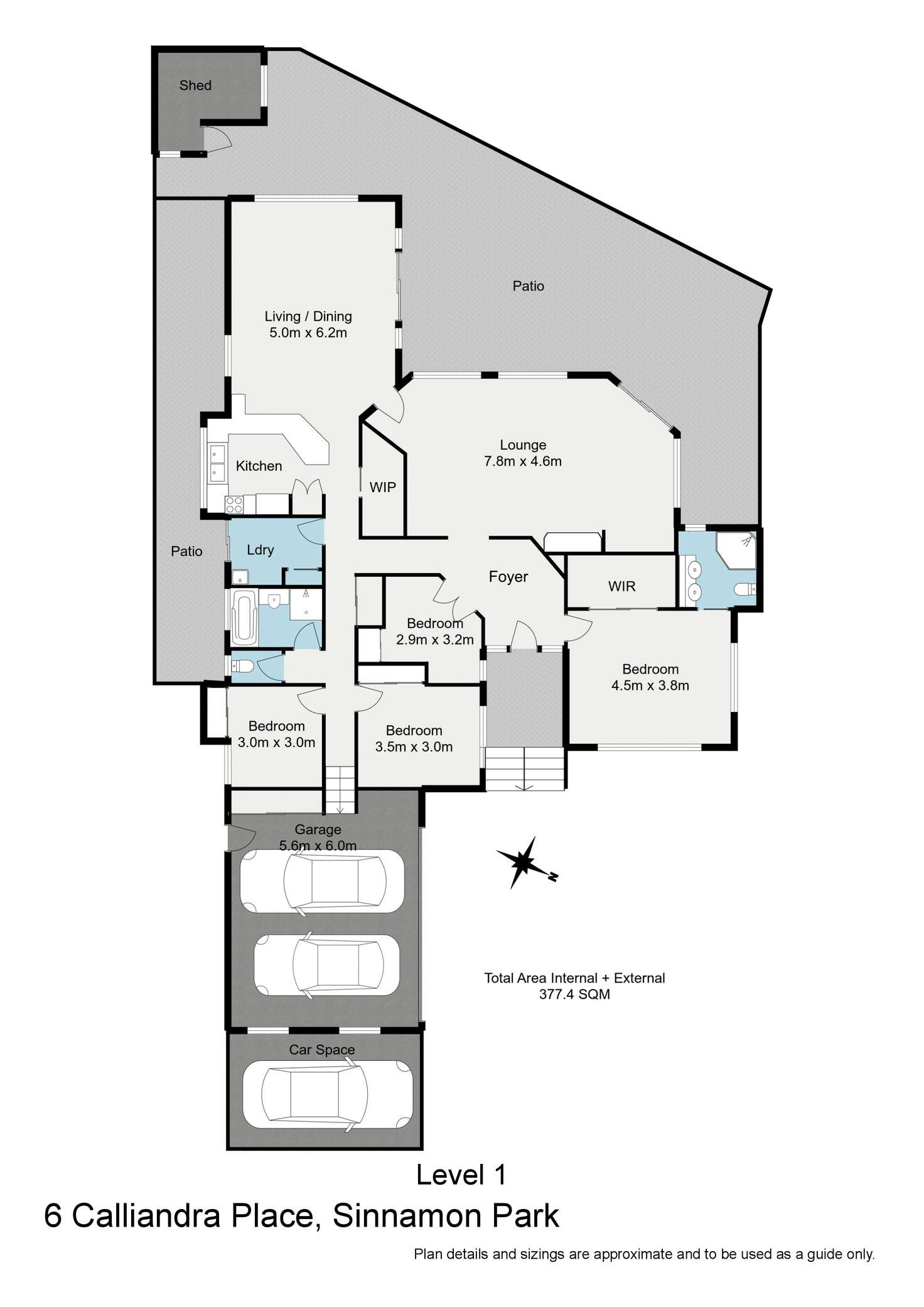 Floorplan of Homely house listing, 6 Calliandra Place, Sinnamon Park QLD 4073