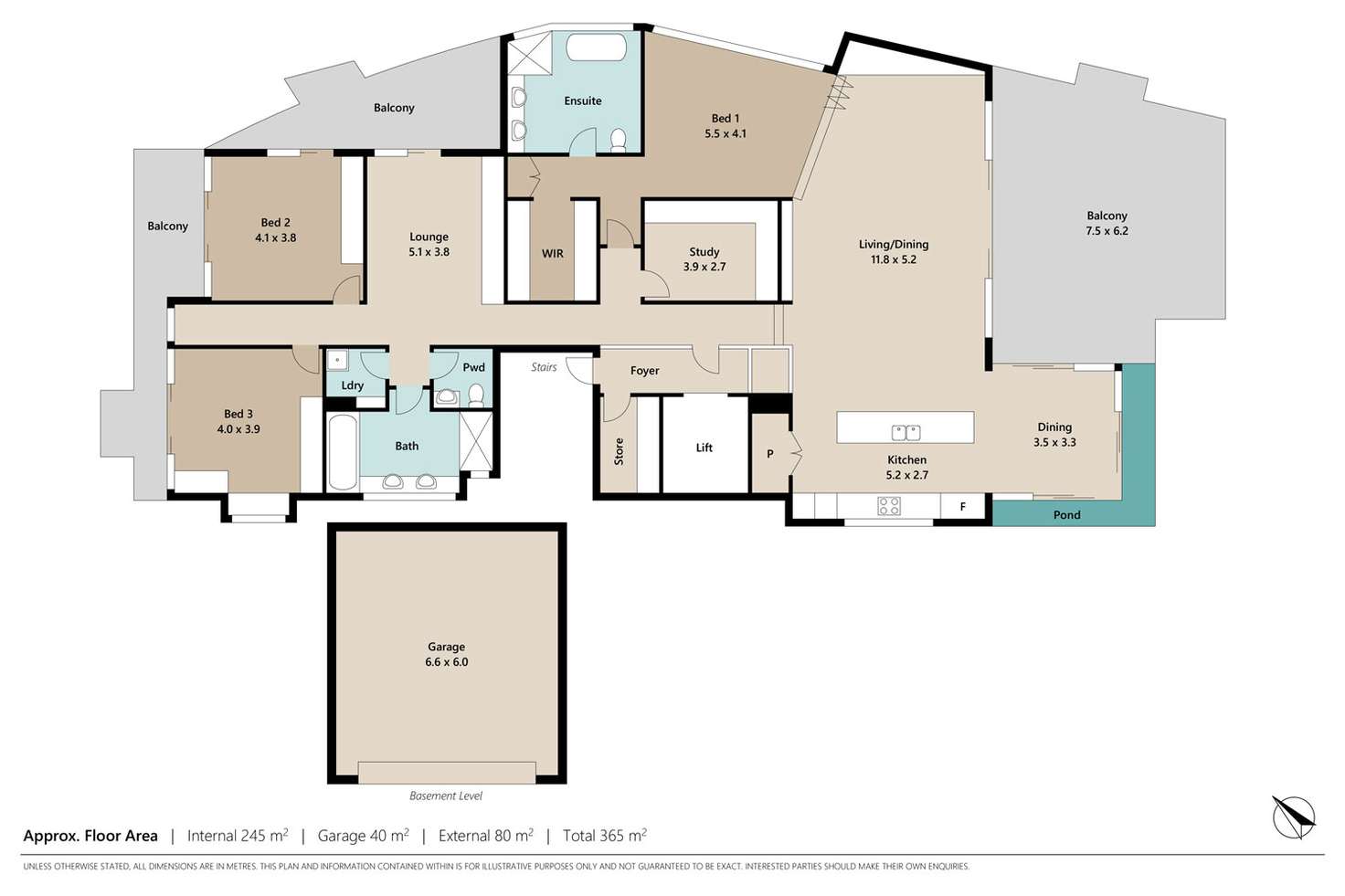 Floorplan of Homely apartment listing, 3/41 Moray Street, New Farm QLD 4005
