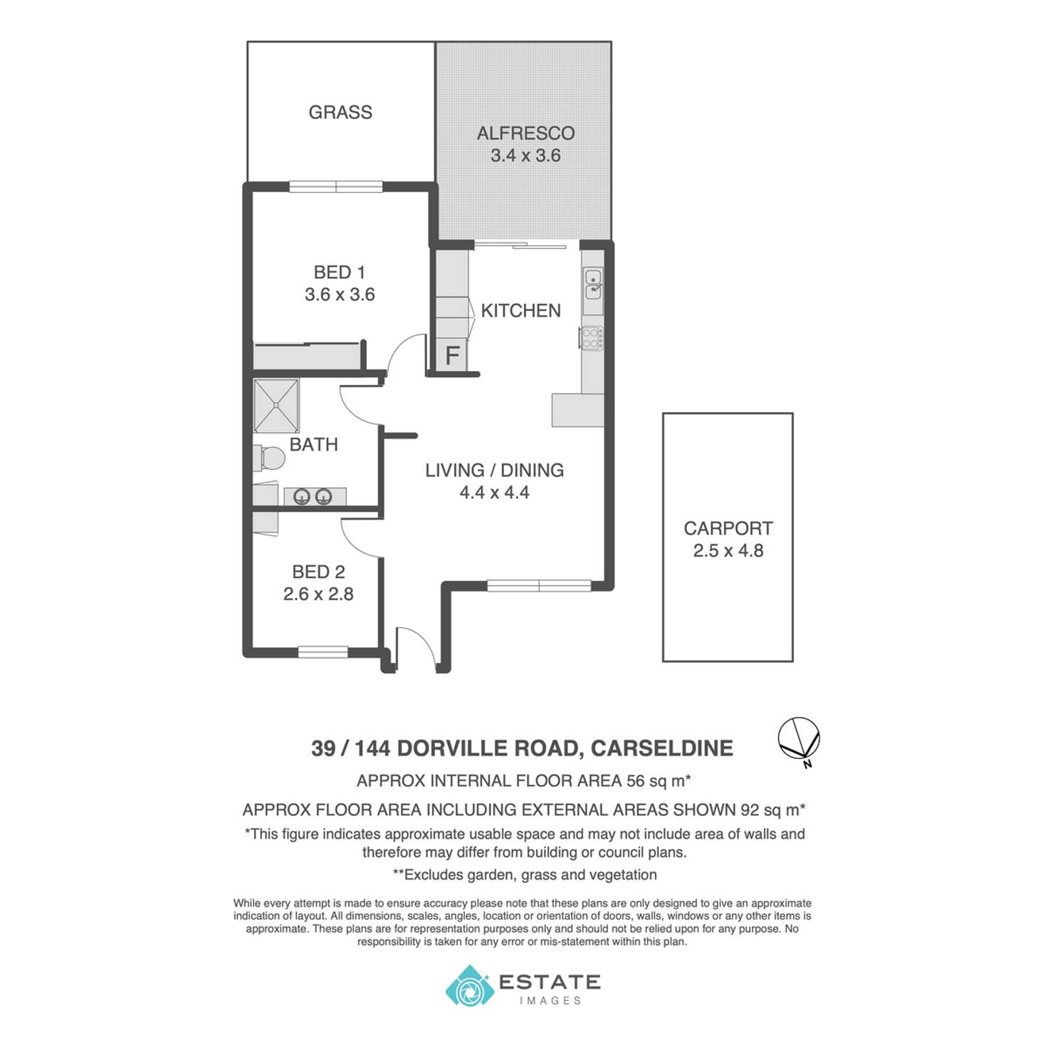 Floorplan of Homely villa listing, 39/144 Dorville Road, Carseldine QLD 4034