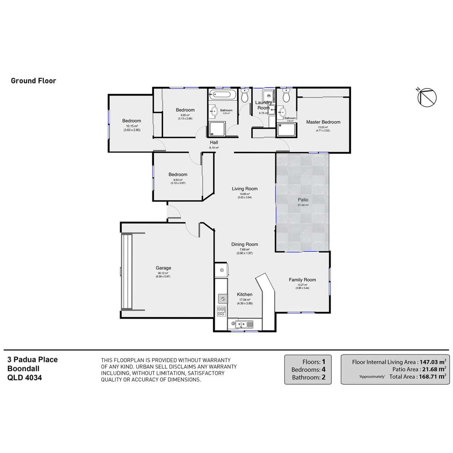 Floorplan of Homely house listing, 3 Padua Place, Boondall QLD 4034