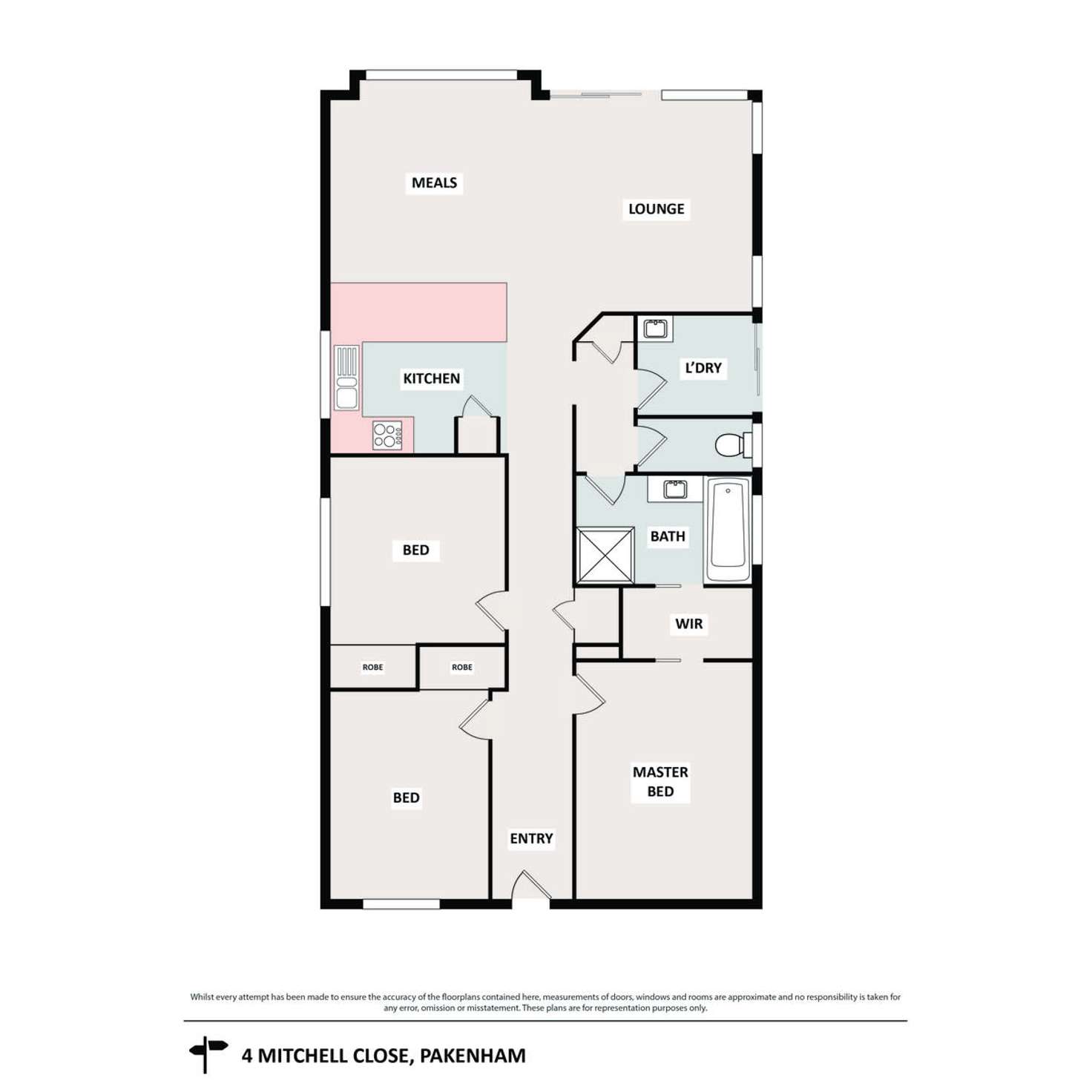 Floorplan of Homely house listing, 4 Mitchell Close, Pakenham VIC 3810