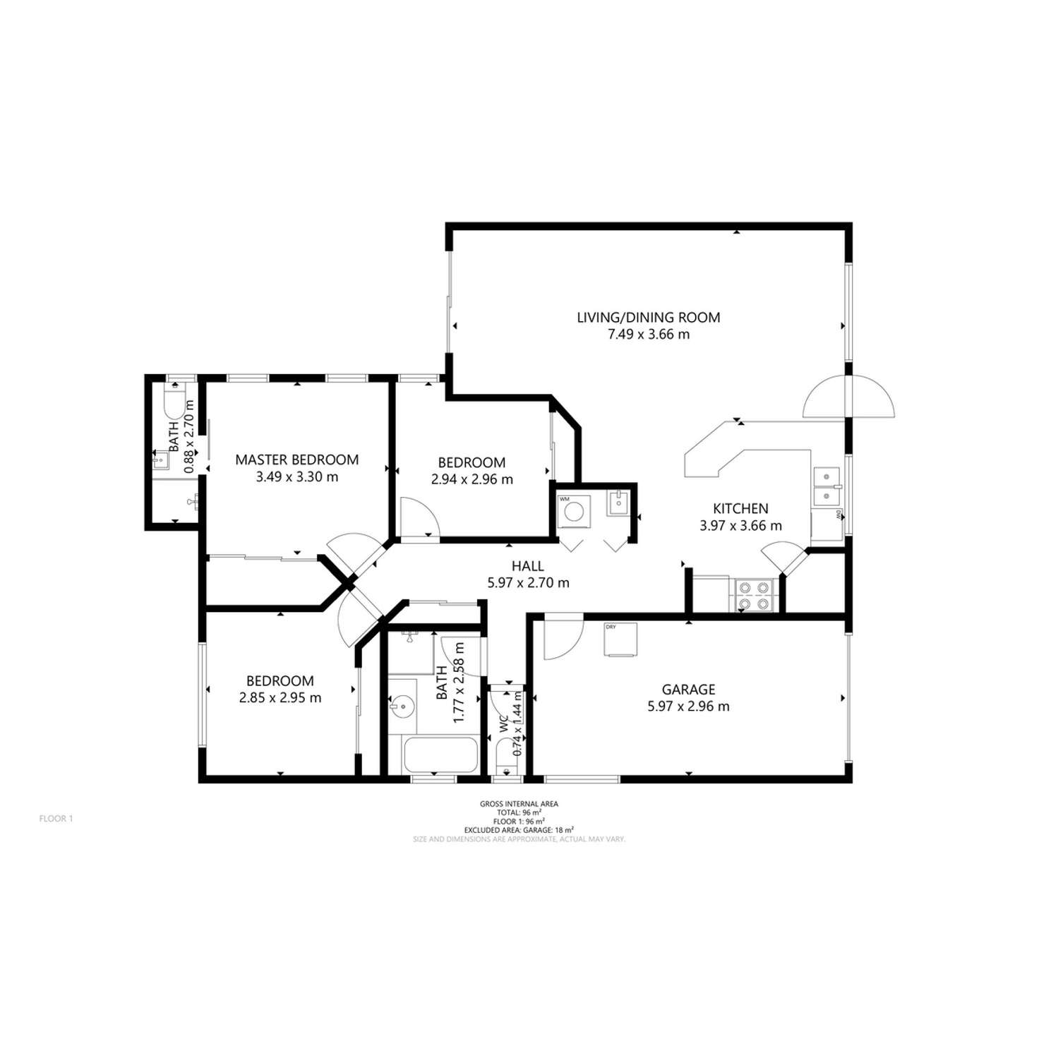 Floorplan of Homely unit listing, 11/98-100 Main Street, Westbrook QLD 4350