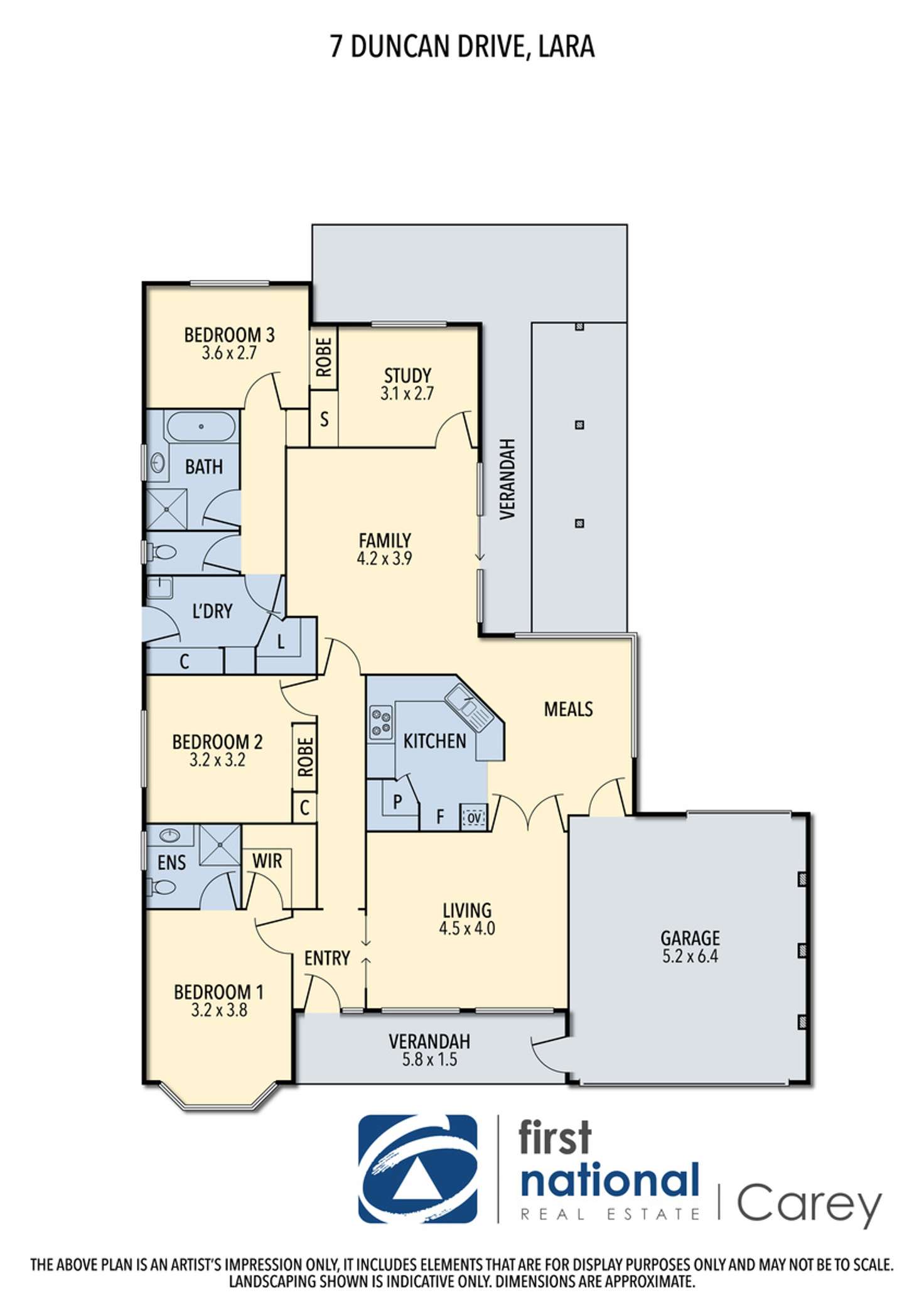 Floorplan of Homely house listing, 7 Duncan Drive, Lara VIC 3212