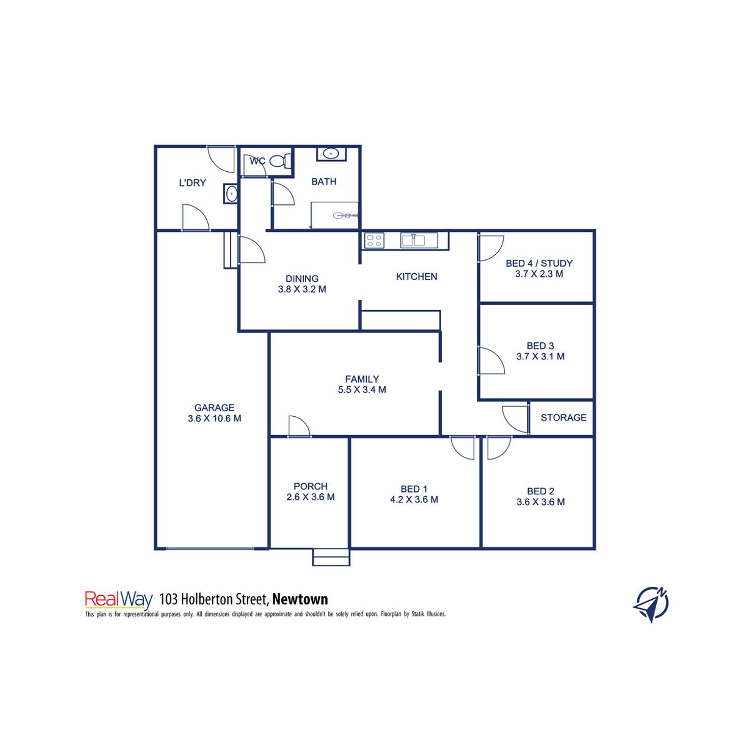 Floorplan of Homely house listing, 103 Holberton Street, Newtown QLD 4350