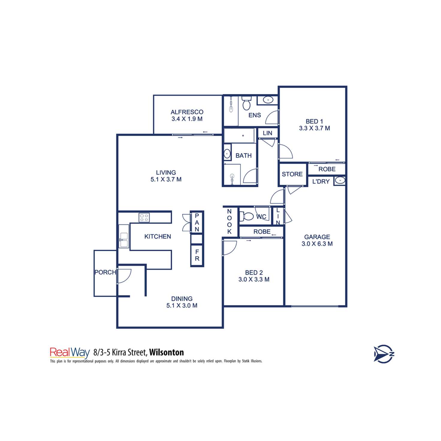 Floorplan of Homely unit listing, 8/5 Kirra Street, Wilsonton QLD 4350