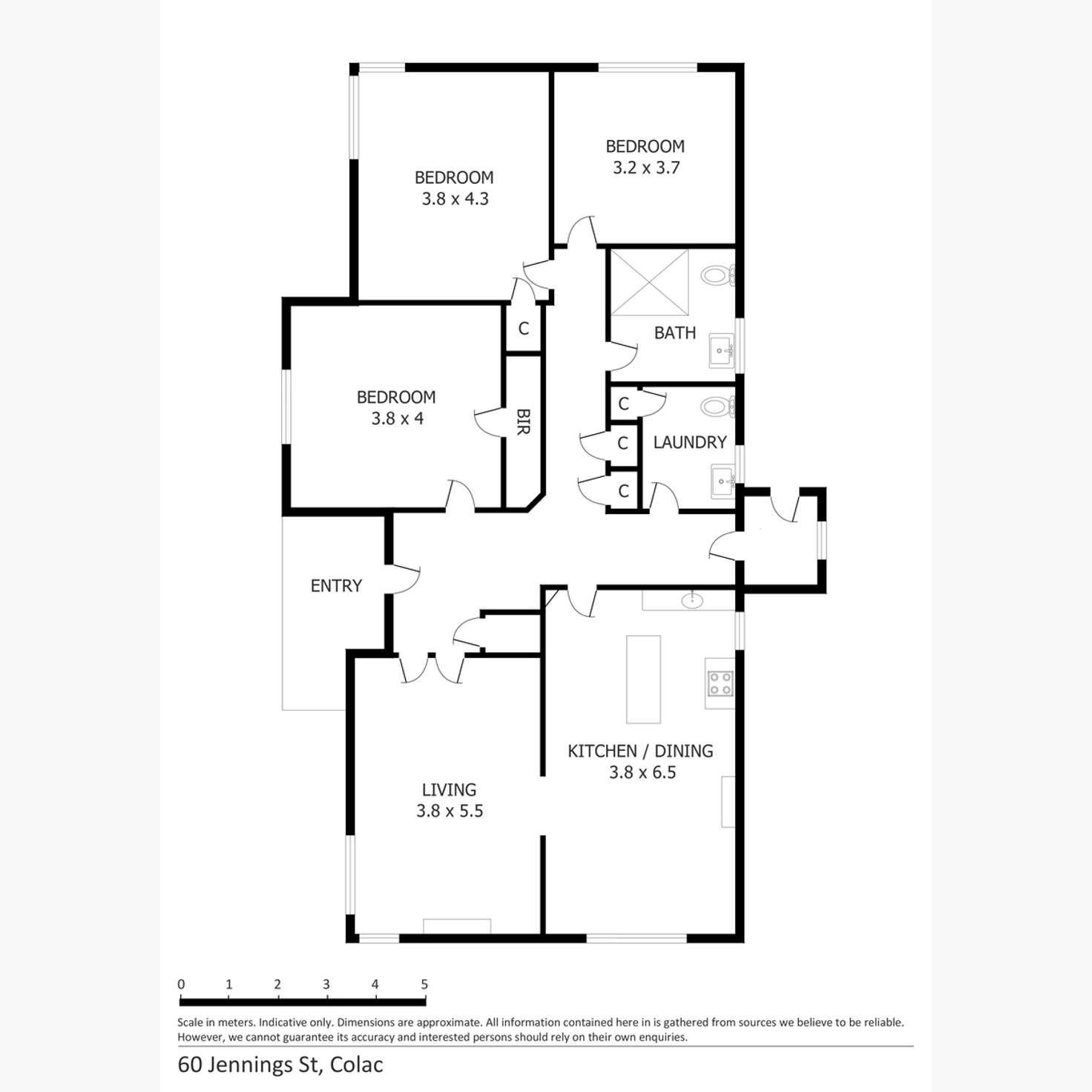 Floorplan of Homely house listing, 60 Jennings Street, Colac VIC 3250