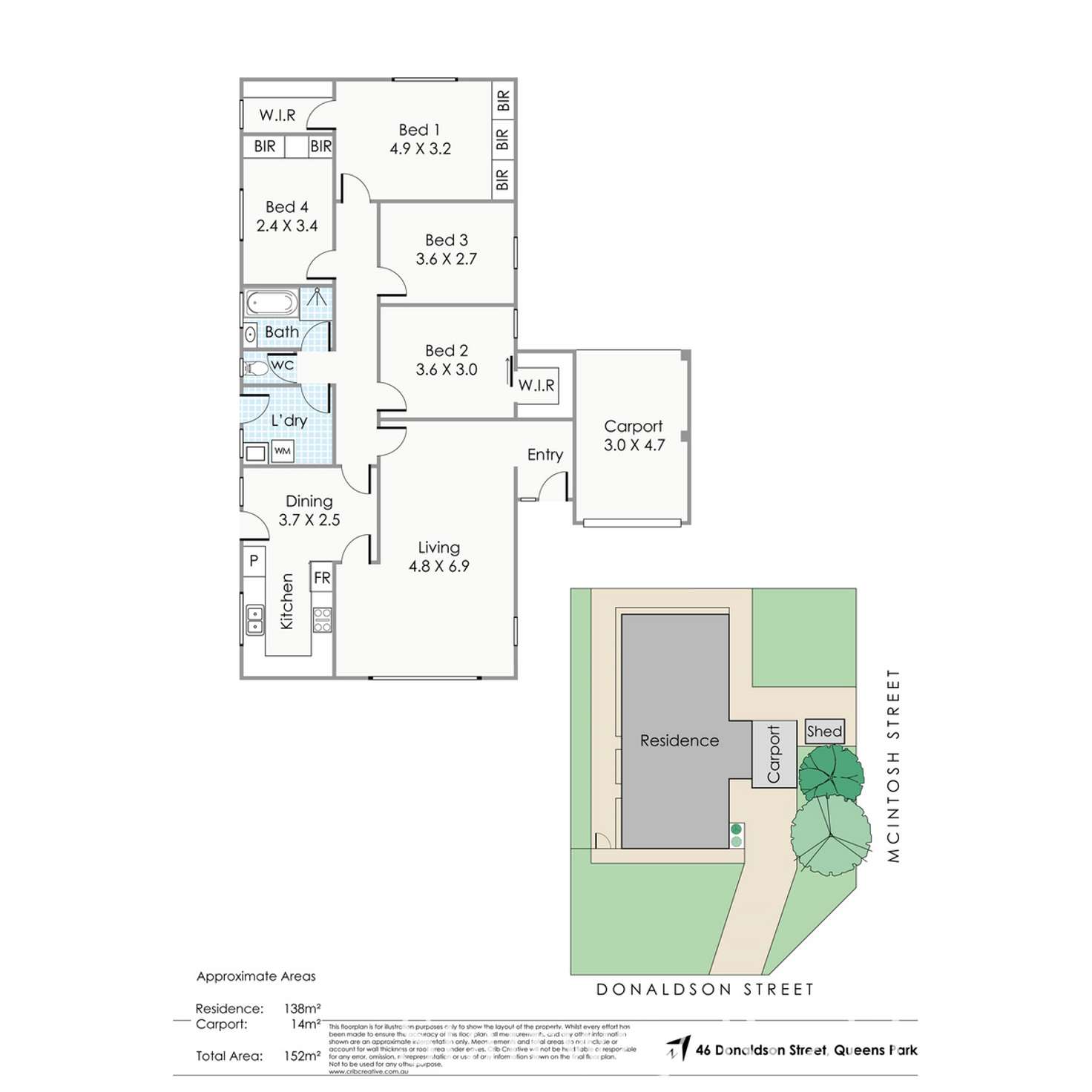 Floorplan of Homely house listing, 46 Donaldson Street, Queens Park WA 6107