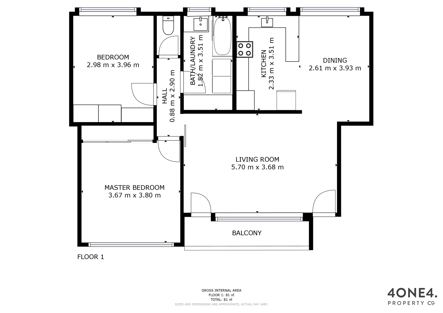 Floorplan of Homely blockOfUnits listing, 1/4 Riverway Road, Montrose TAS 7010