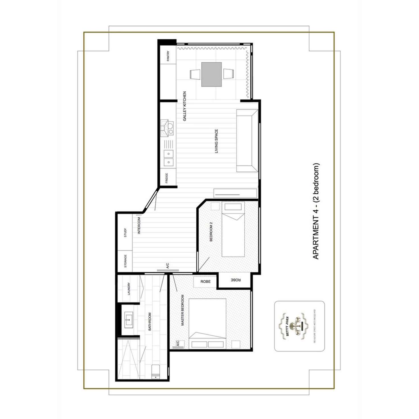 Floorplan of Homely apartment listing, 4/185 Vulture Street, South Brisbane QLD 4101