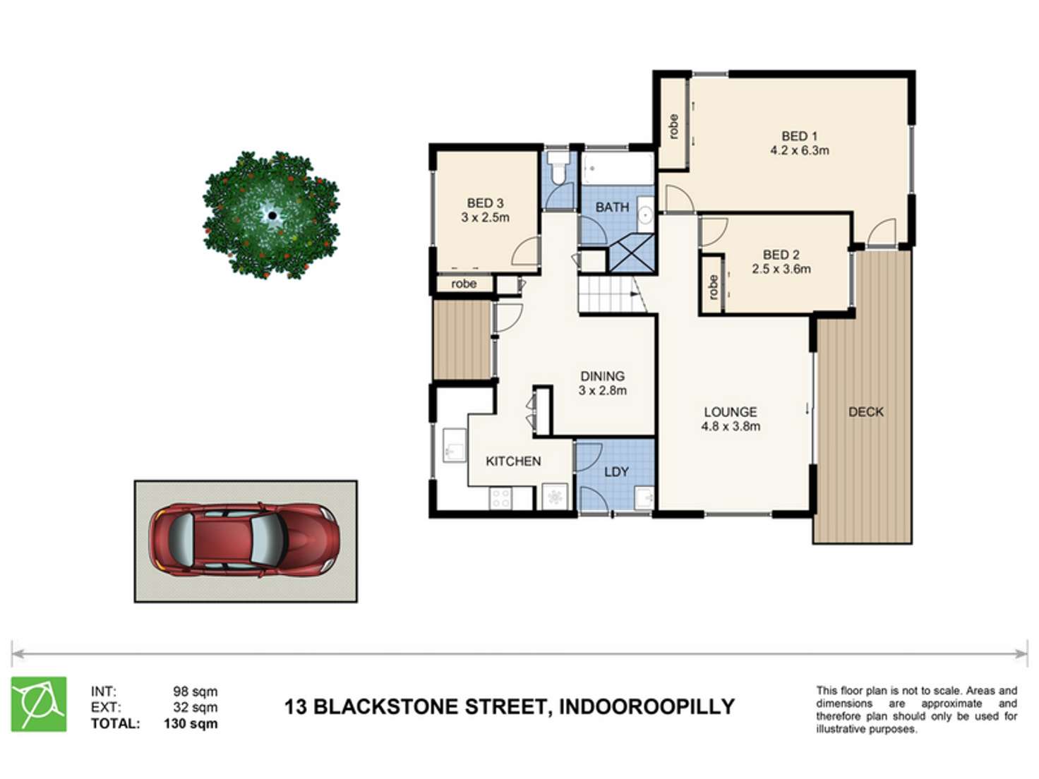 Floorplan of Homely house listing, 13 Blackstone Street, Indooroopilly QLD 4068