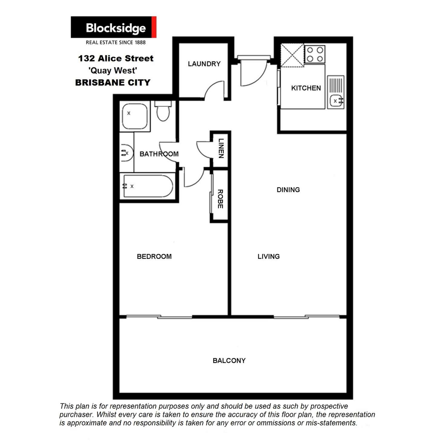 Floorplan of Homely apartment listing, 1205/132 Alice Street, Brisbane City QLD 4000