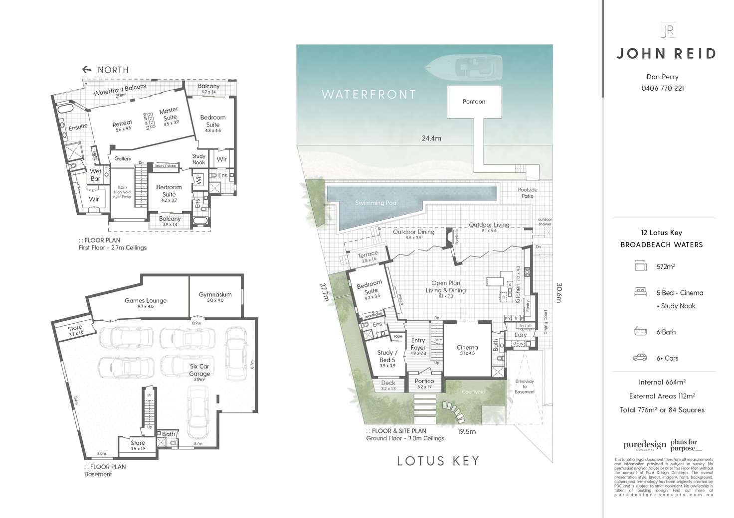 Floorplan of Homely house listing, 12 Lotus Key, Broadbeach Waters QLD 4218