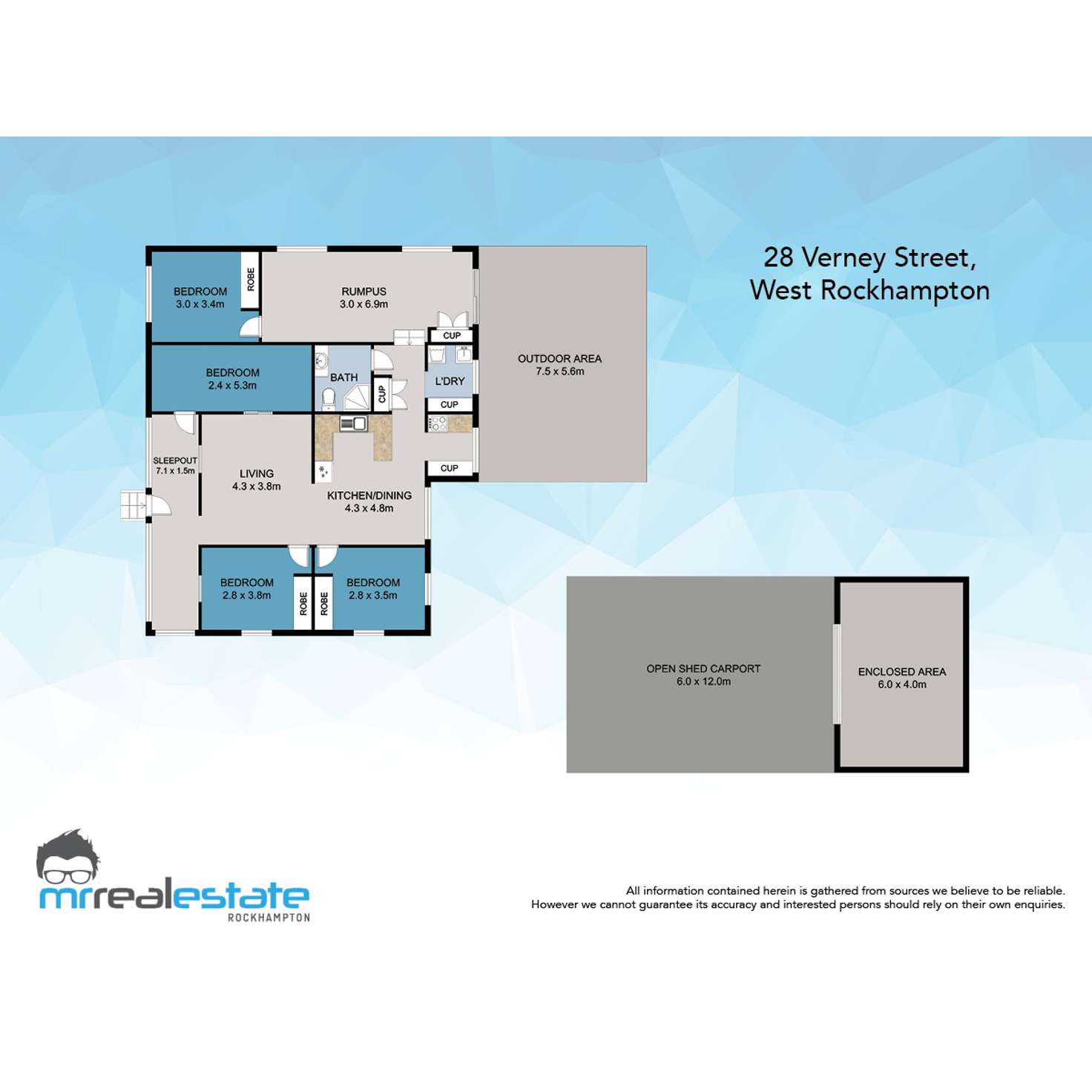 Floorplan of Homely house listing, 28 Verney Street, West Rockhampton QLD 4700