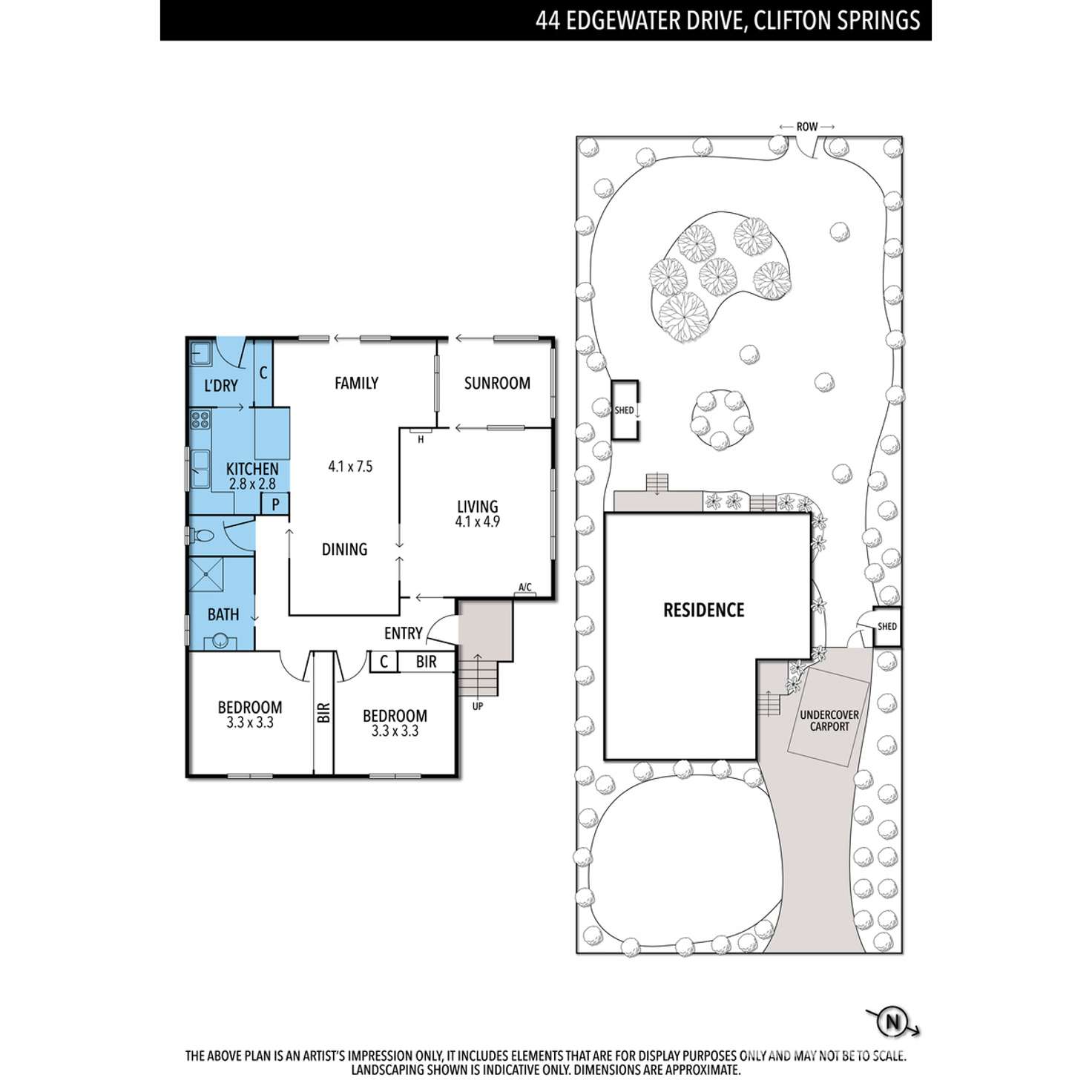 Floorplan of Homely house listing, 44 Edgewater Drive, Clifton Springs VIC 3222