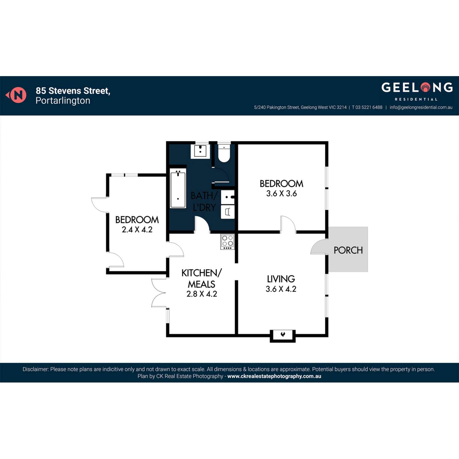 Floorplan of Homely house listing, 85 Stevens Street, Portarlington VIC 3223