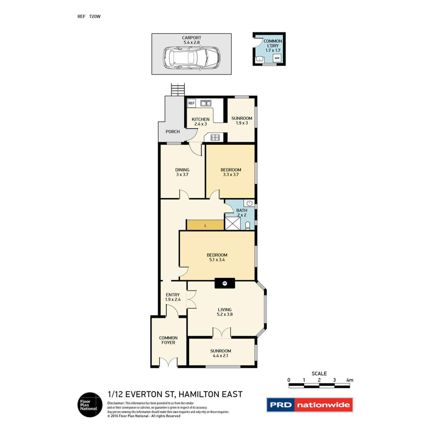 Floorplan of Homely apartment listing, 1/12 Everton Street, Hamilton East NSW 2303