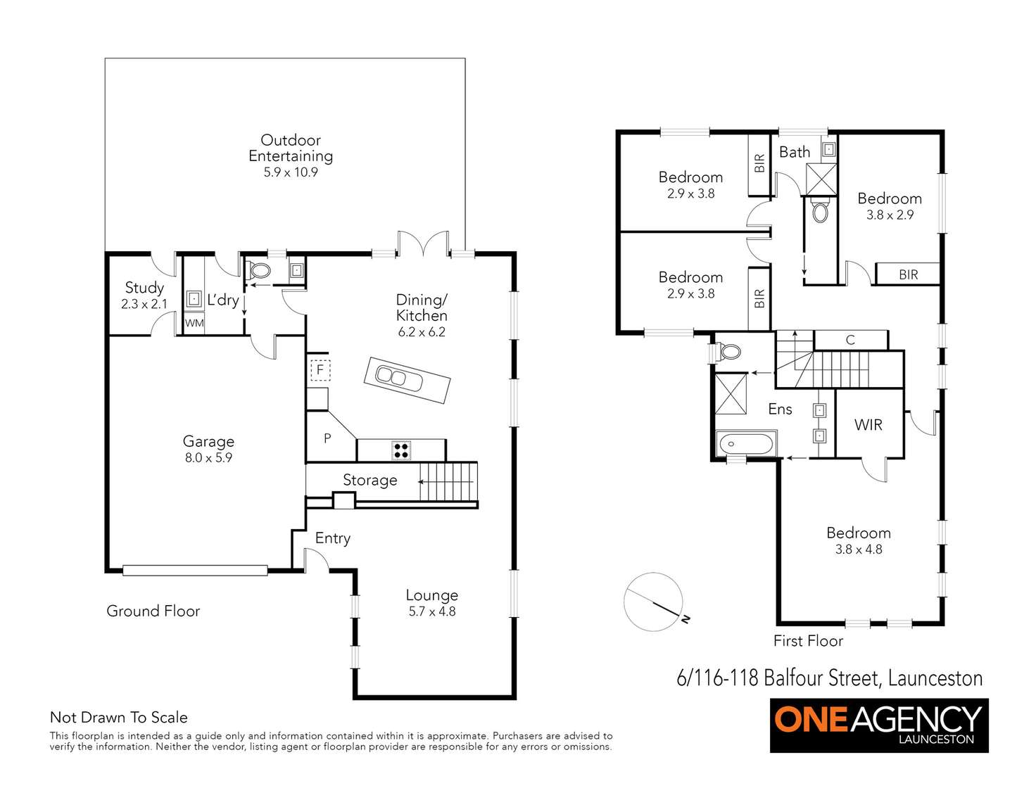 Floorplan of Homely townhouse listing, 6/116 - 118 Balfour Street, Launceston TAS 7250