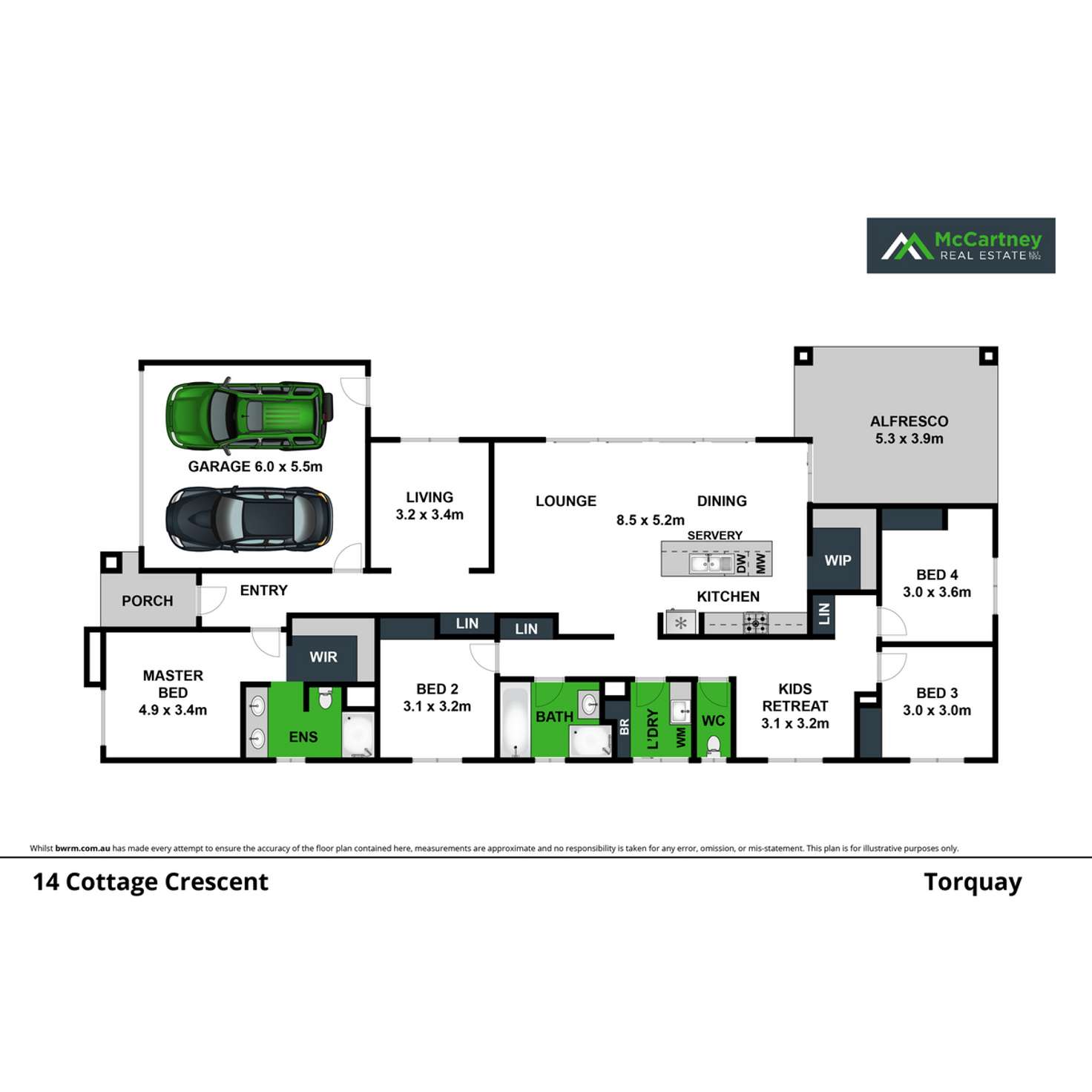 Floorplan of Homely house listing, 14 Cottage Crescent, Torquay VIC 3228