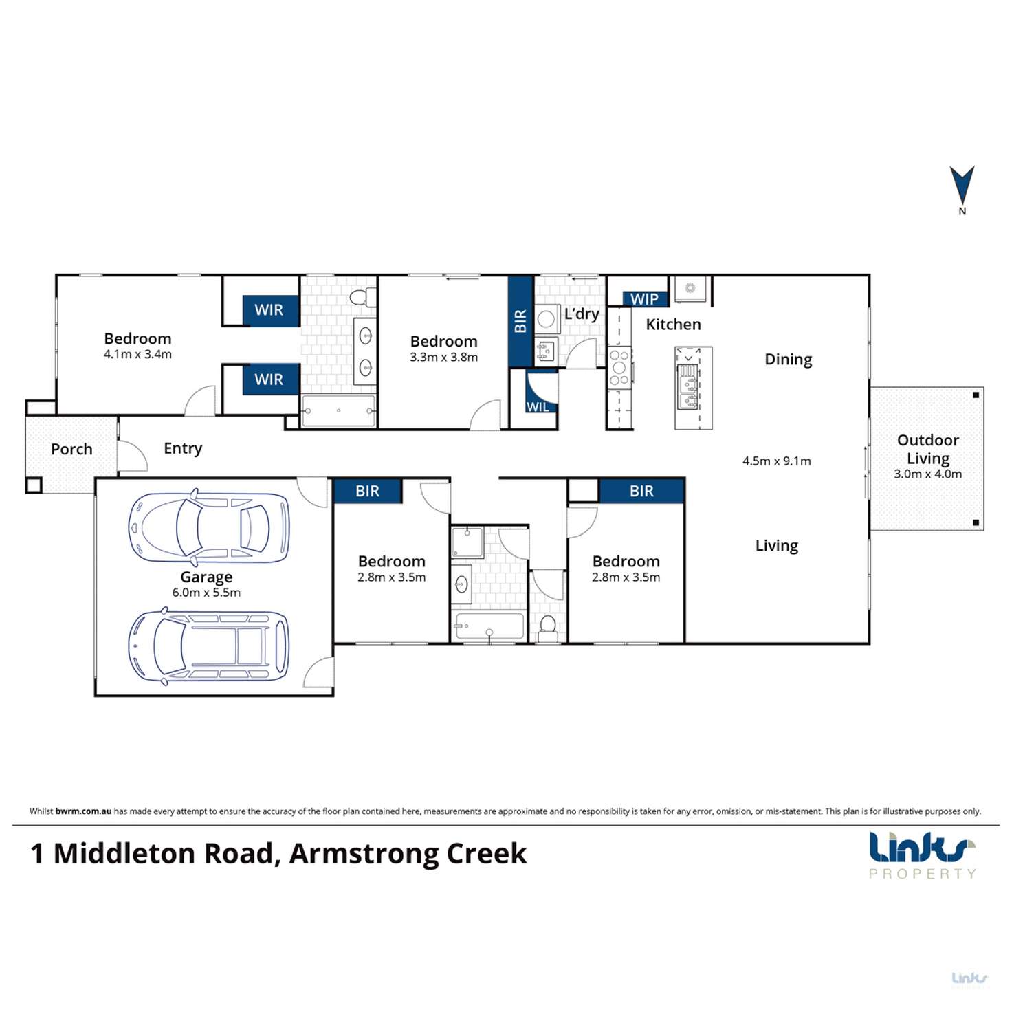 Floorplan of Homely house listing, 1 Middleton Road, Armstrong Creek VIC 3217
