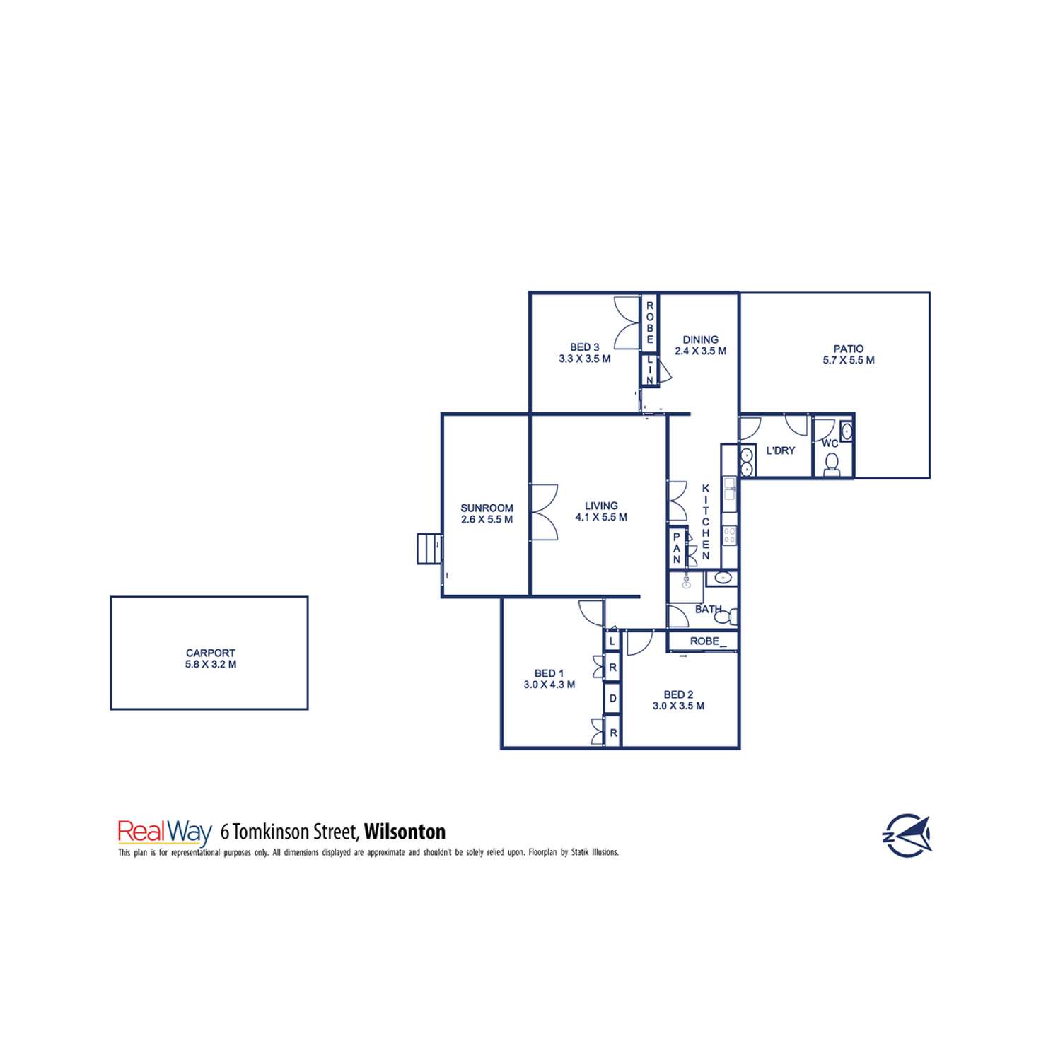 Floorplan of Homely house listing, 6 Tomkinson Street, Wilsonton QLD 4350