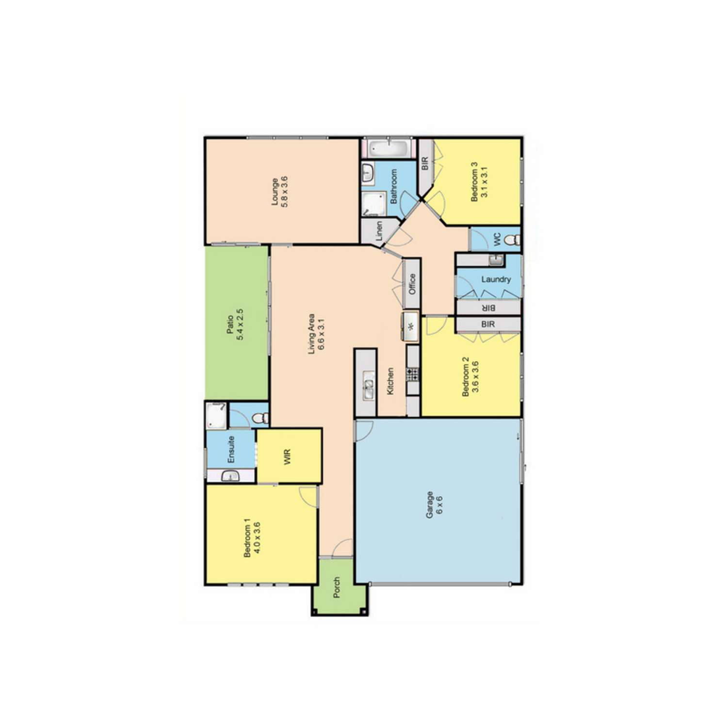 Floorplan of Homely house listing, 154 Patten Street, Sale VIC 3850
