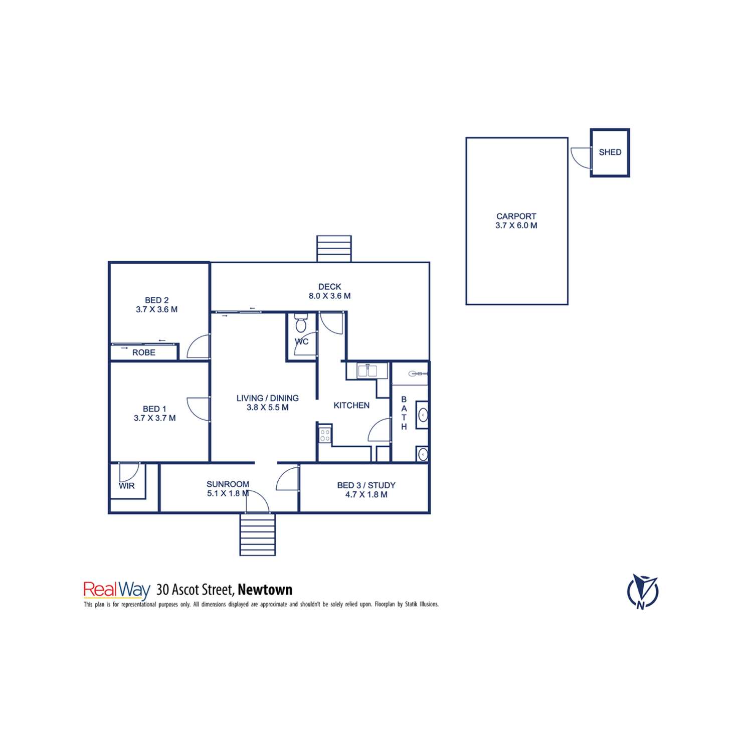 Floorplan of Homely house listing, 30 Ascot Street, Newtown QLD 4350