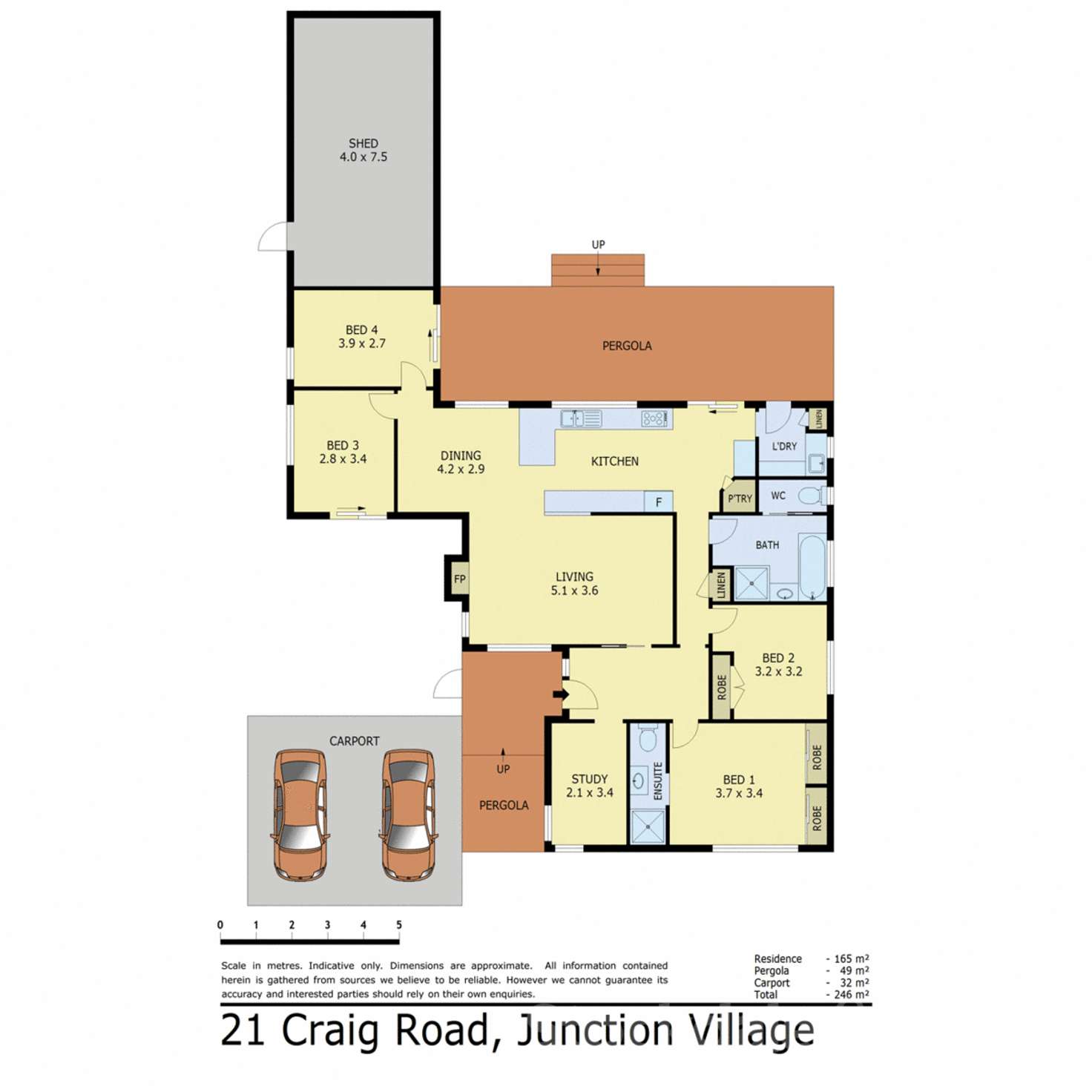 Floorplan of Homely house listing, 21 Craig Road, Junction Village VIC 3977