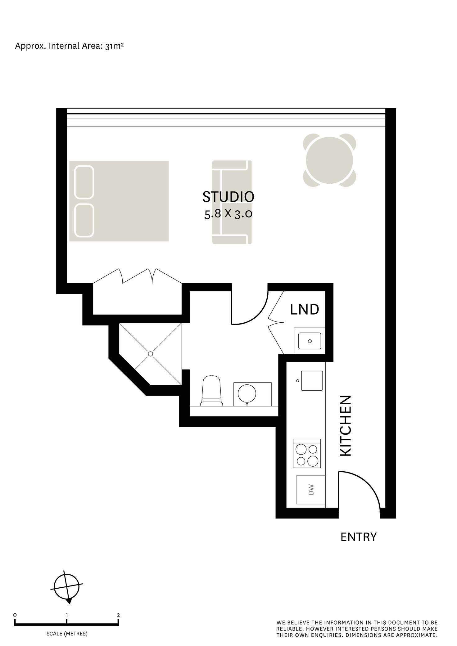 Floorplan of Homely studio listing, 516/50 Burton Street, Darlinghurst NSW 2010
