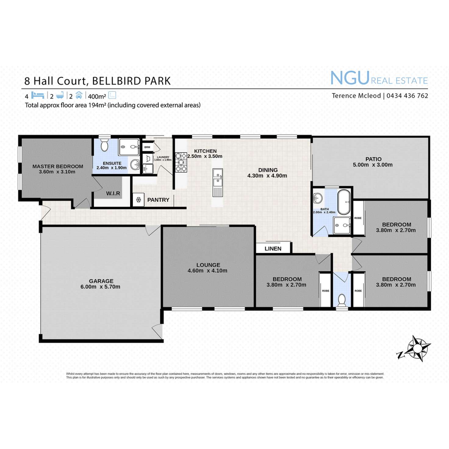 Floorplan of Homely house listing, 8 Hall Court, Bellbird Park QLD 4300