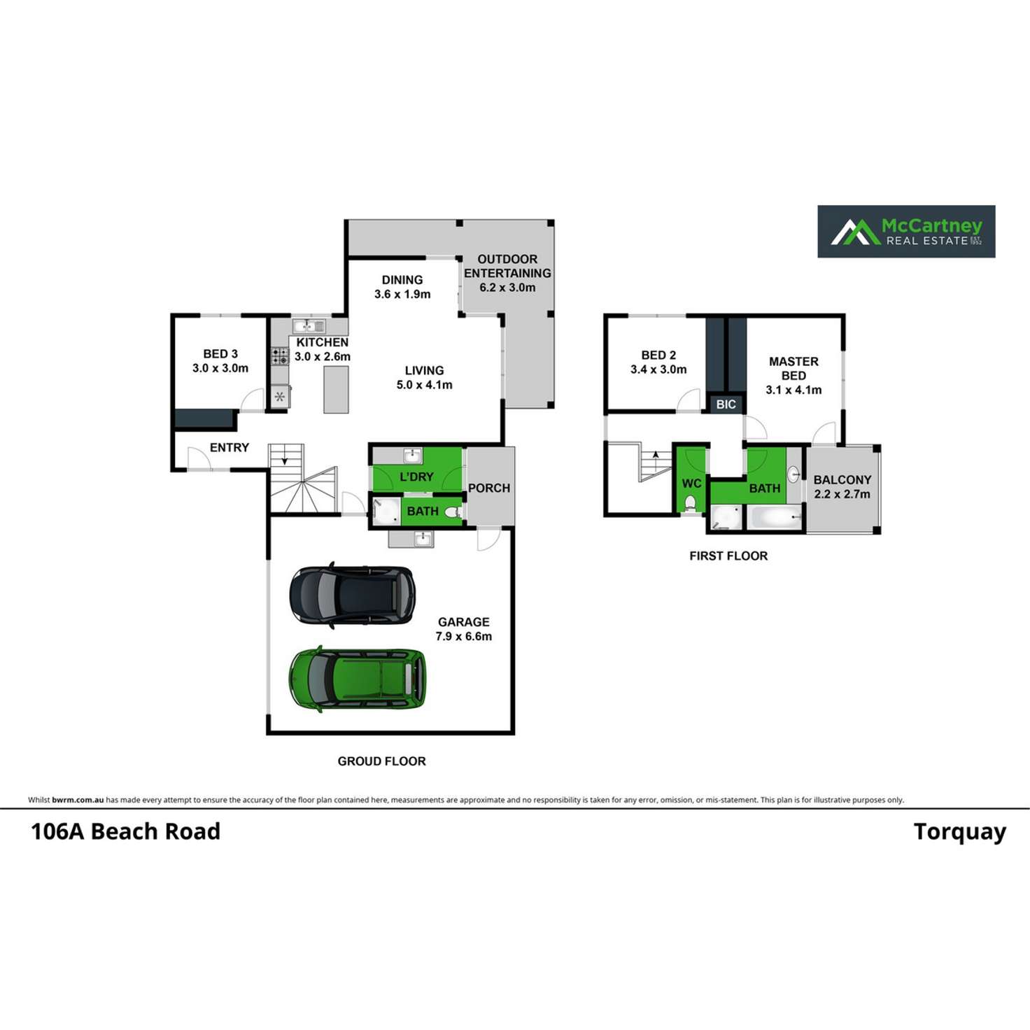 Floorplan of Homely townhouse listing, 106A Beach Road, Torquay VIC 3228