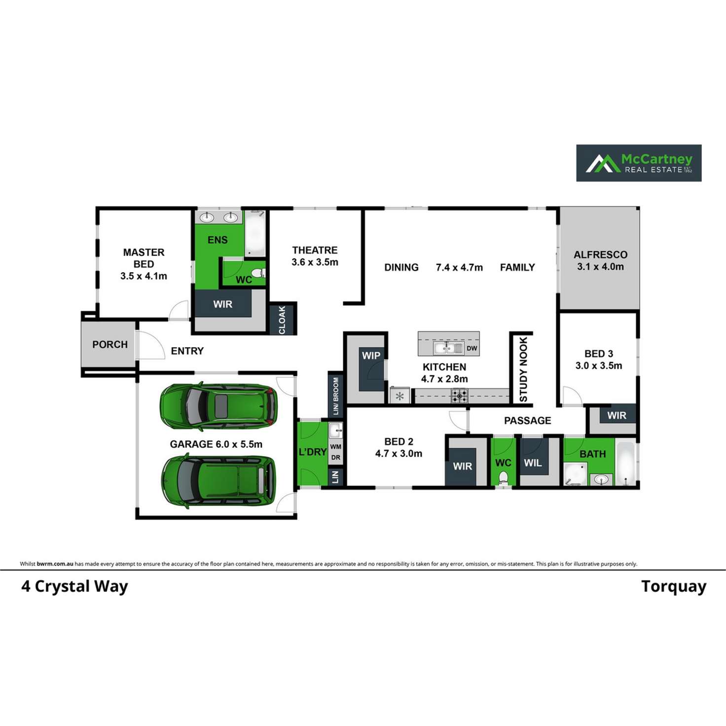 Floorplan of Homely house listing, 4 Crystal Way, Torquay VIC 3228