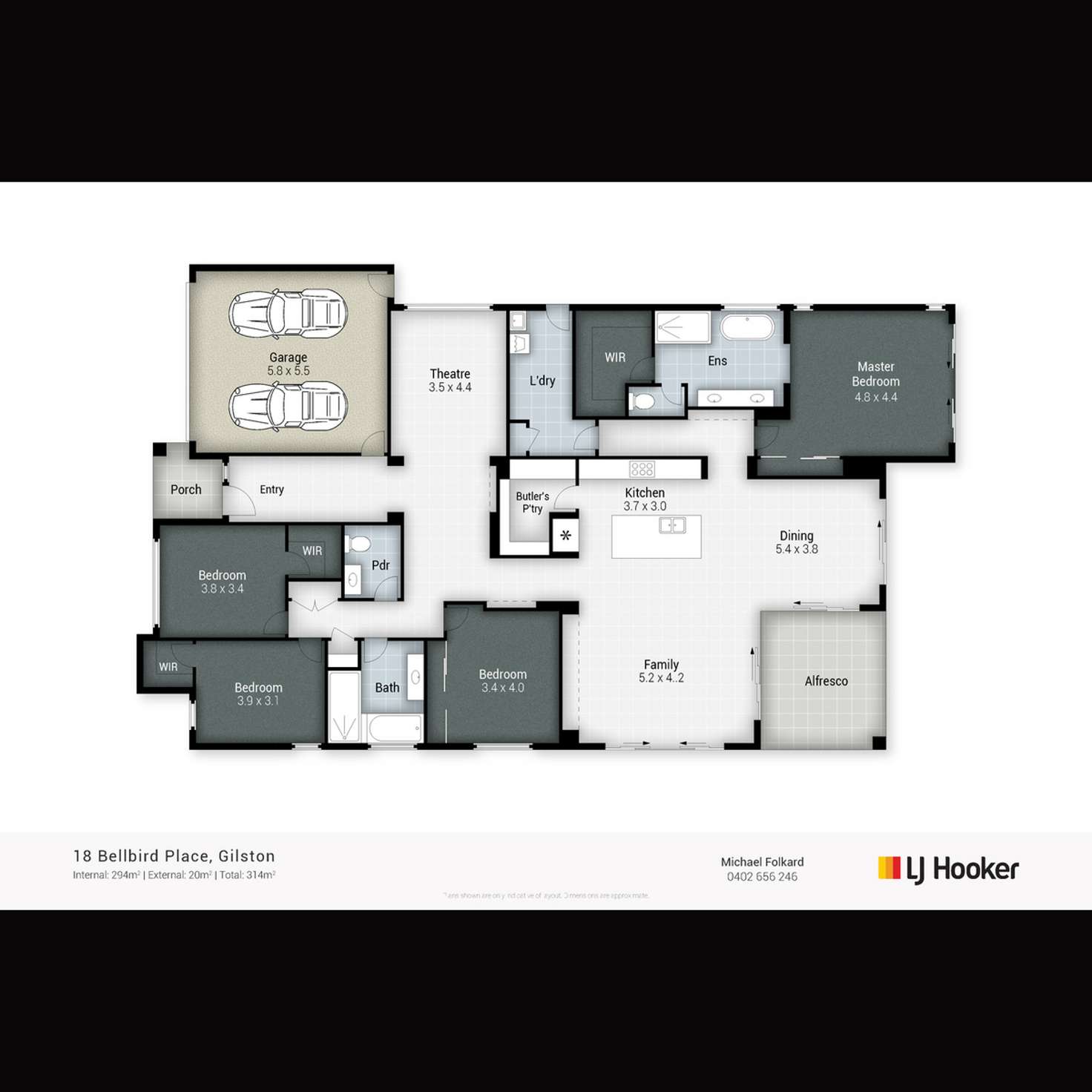 Floorplan of Homely house listing, 18 Bellbird Place, Gilston QLD 4211