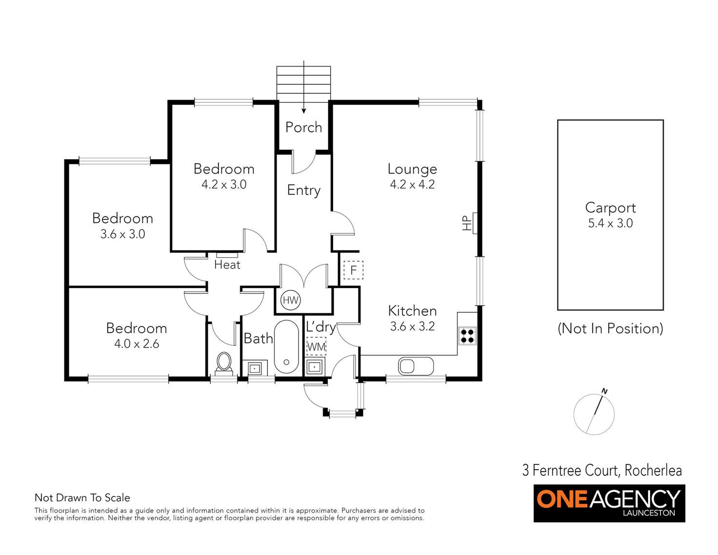 Floorplan of Homely house listing, 3 Ferntree Court, Rocherlea TAS 7248