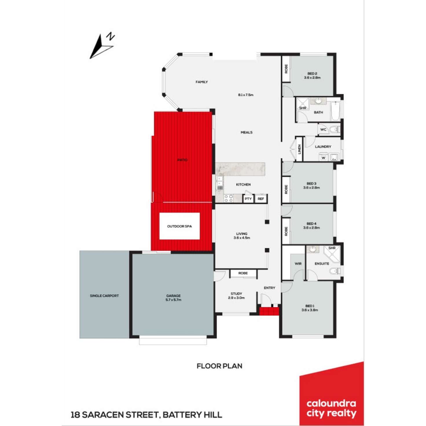 Floorplan of Homely house listing, 18 Saracen Street, Battery Hill QLD 4551