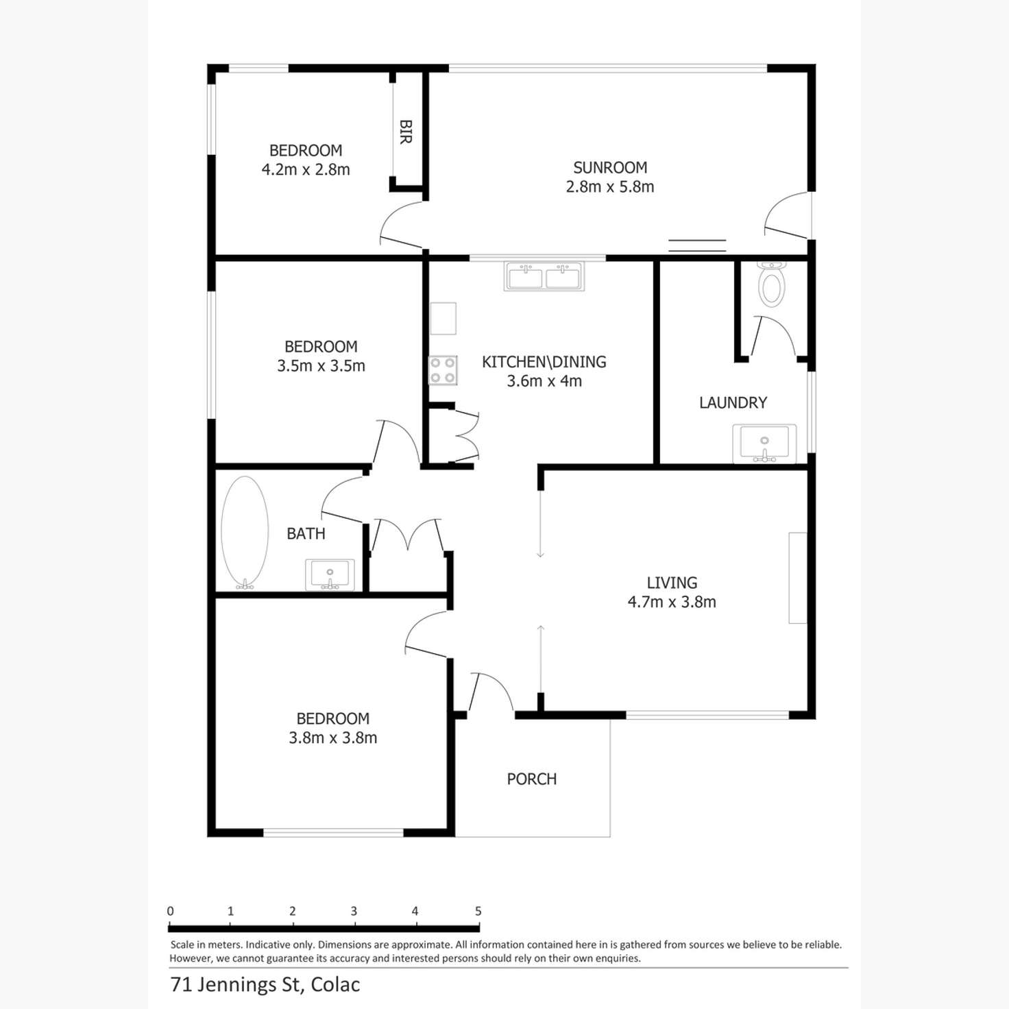 Floorplan of Homely house listing, 71 Jennings Street, Colac VIC 3250