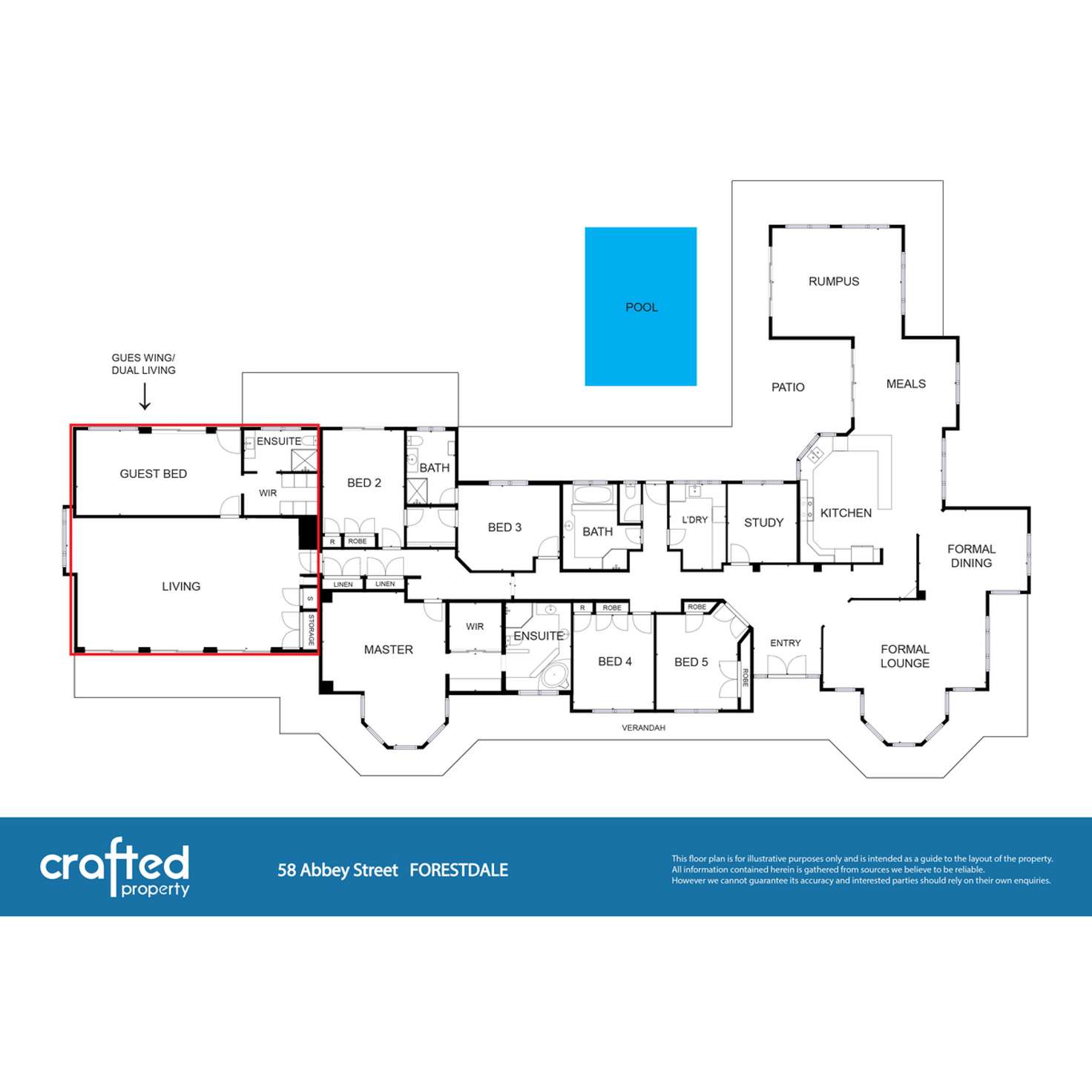 Floorplan of Homely acreageSemiRural listing, 58 Abbey Street, Forestdale QLD 4118
