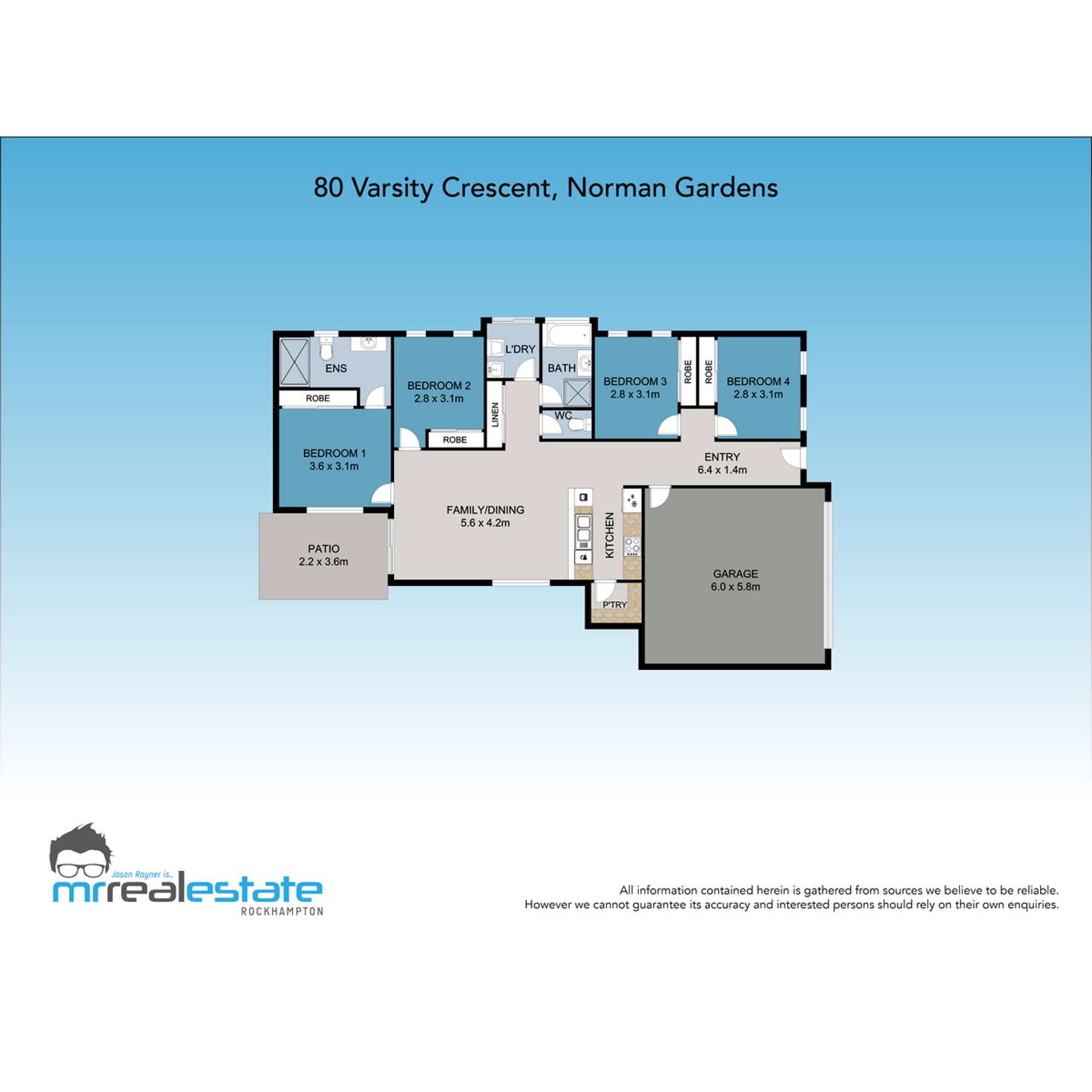 Floorplan of Homely house listing, 80 Varsity Crescent, Norman Gardens QLD 4701