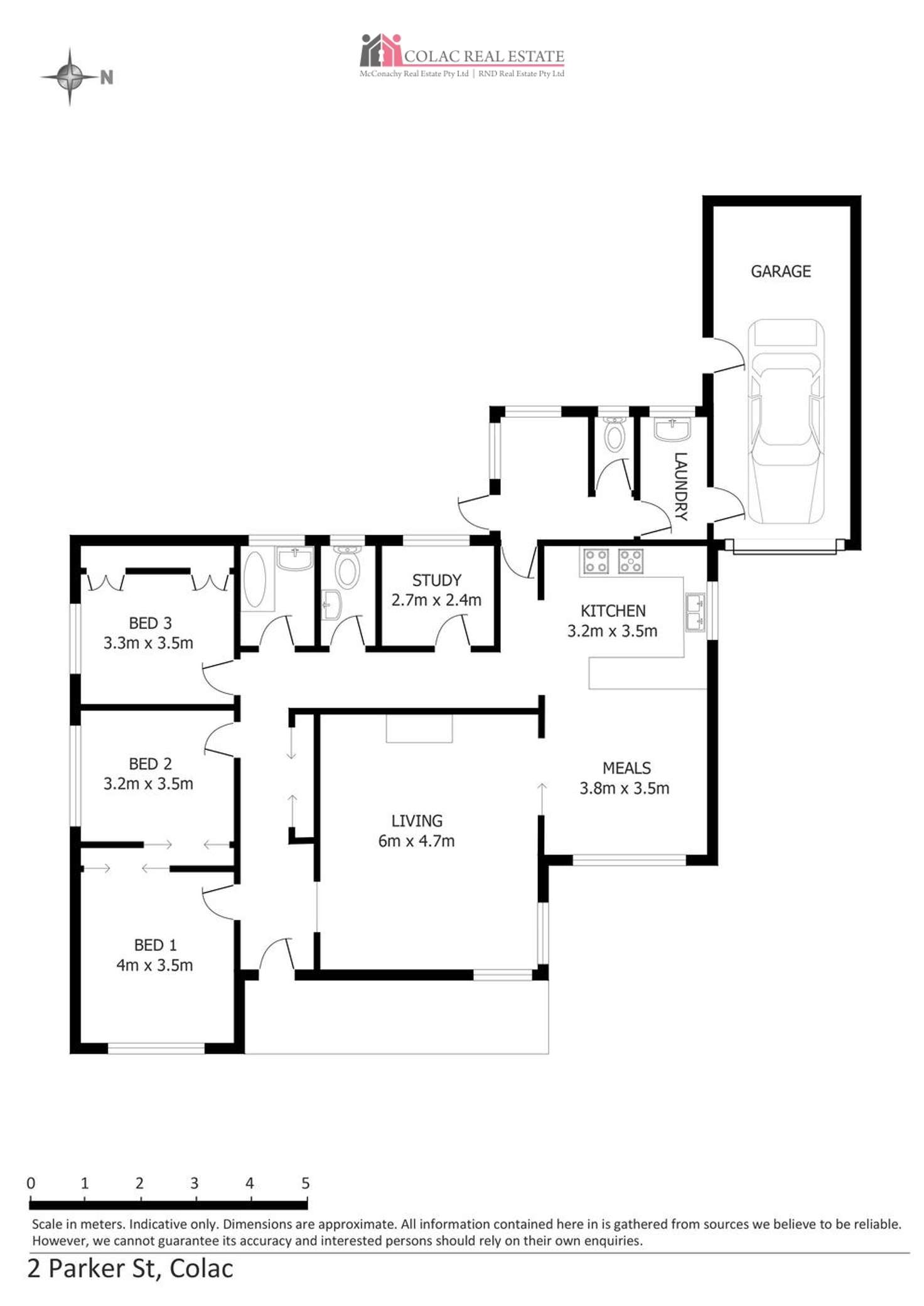 Floorplan of Homely house listing, 2 Parker Avenue, Colac VIC 3250