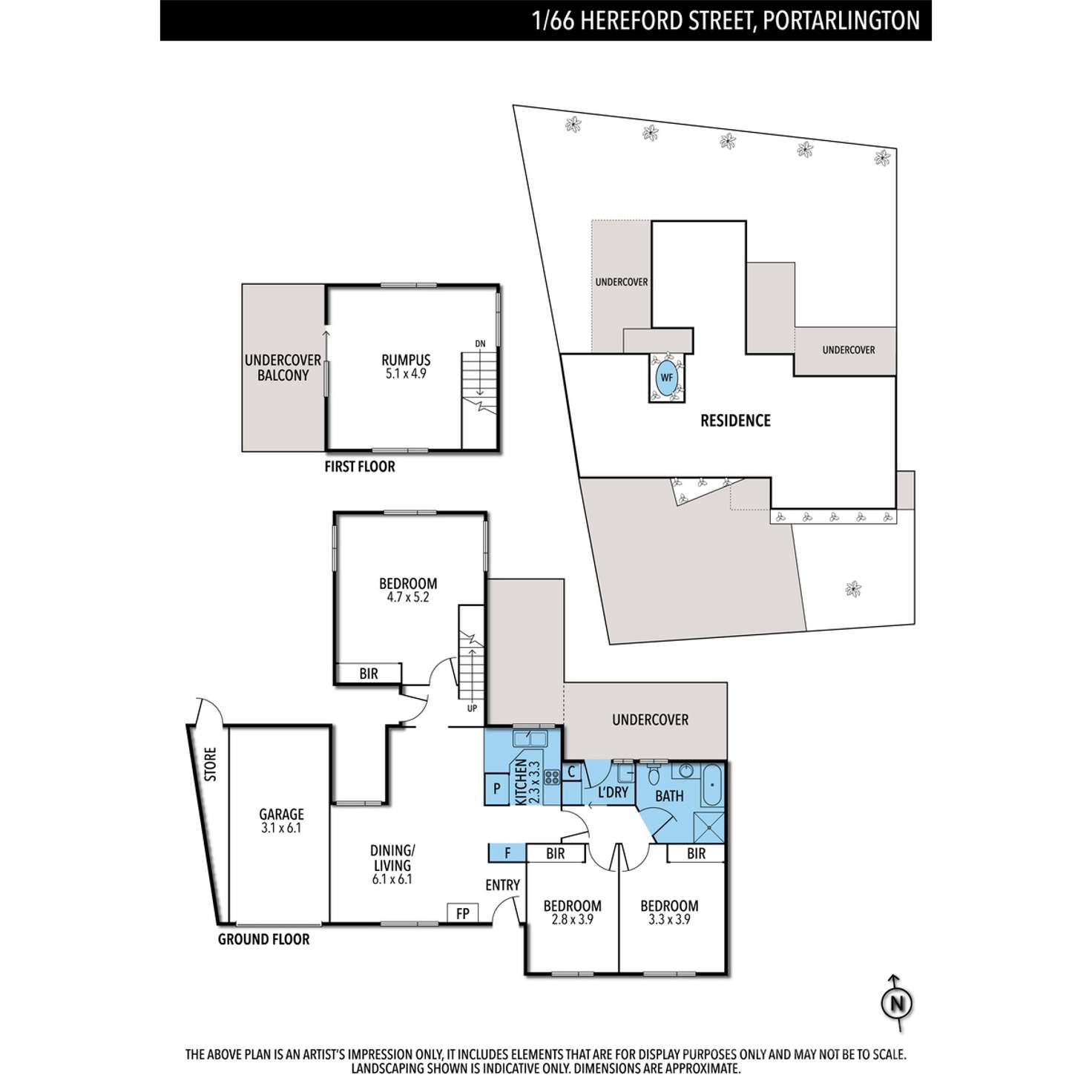 Floorplan of Homely house listing, 1/66 Hereford Street, Portarlington VIC 3223