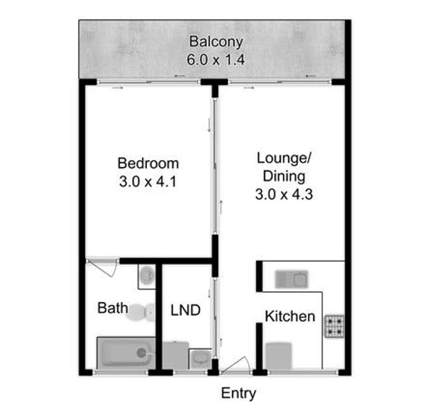 Floorplan of Homely apartment listing, 3/63 Moray Street, New Farm QLD 4005