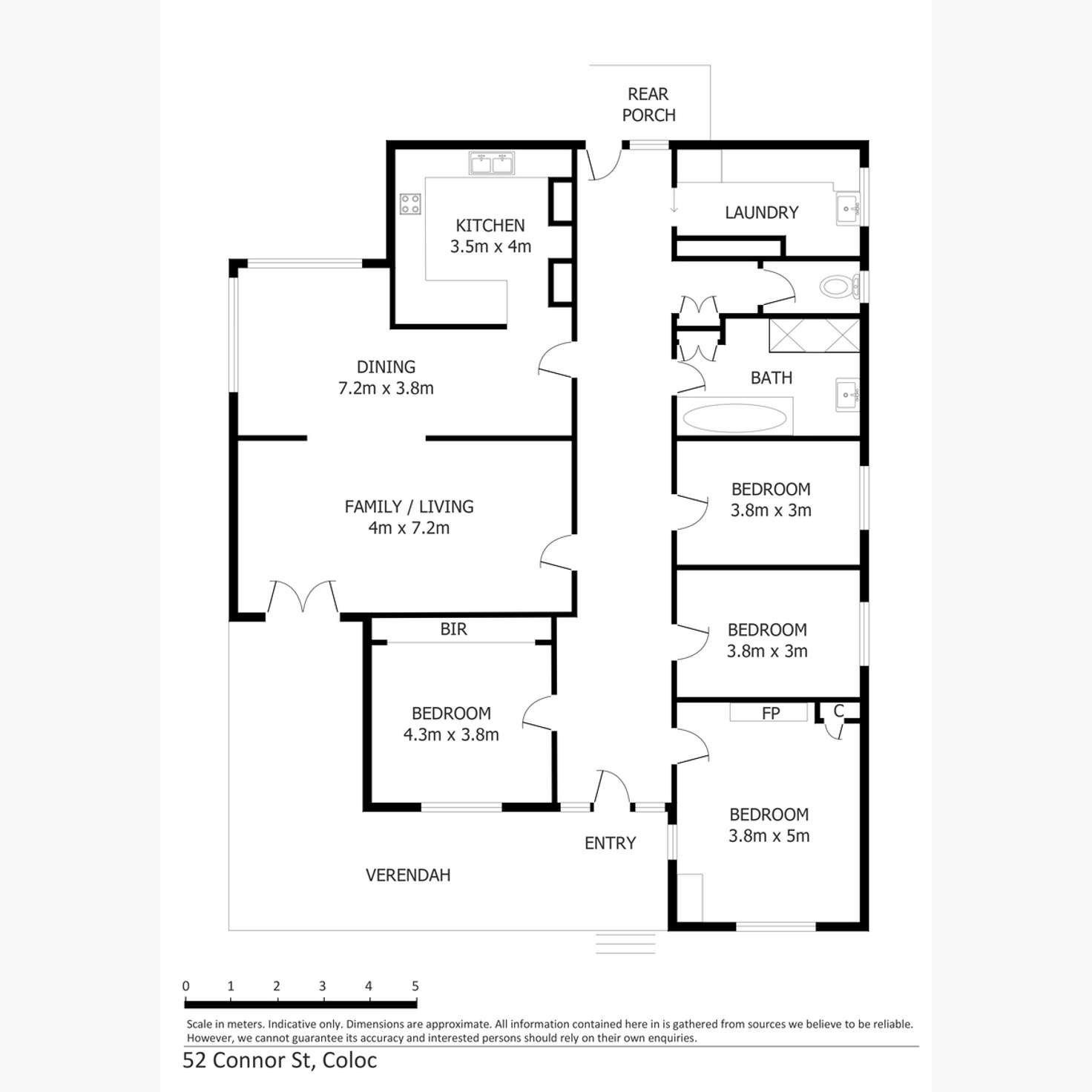 Floorplan of Homely house listing, 52 Connor Street, Colac VIC 3250