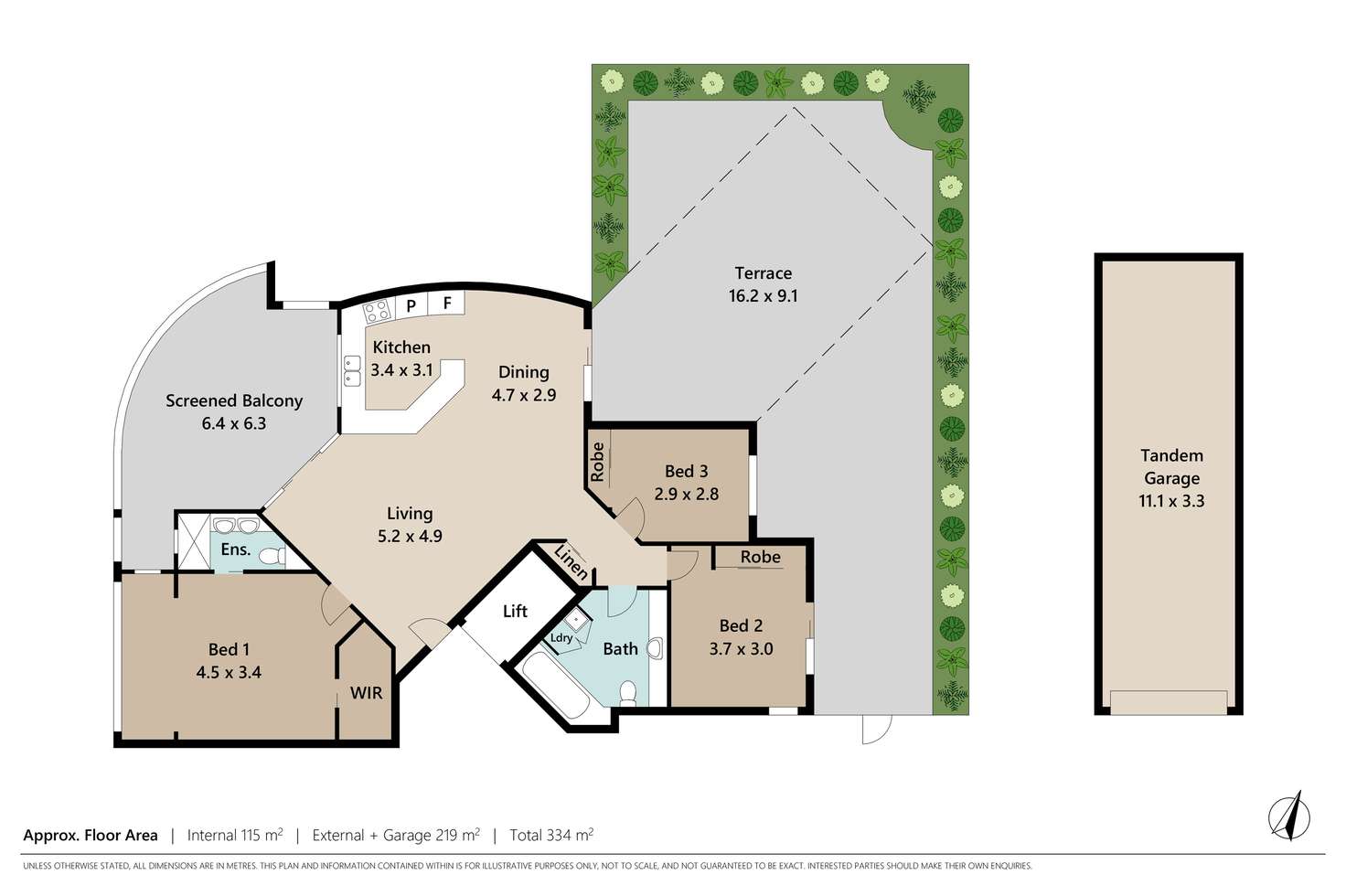 Floorplan of Homely unit listing, 1/16 Macdonald Street, Kangaroo Point QLD 4169