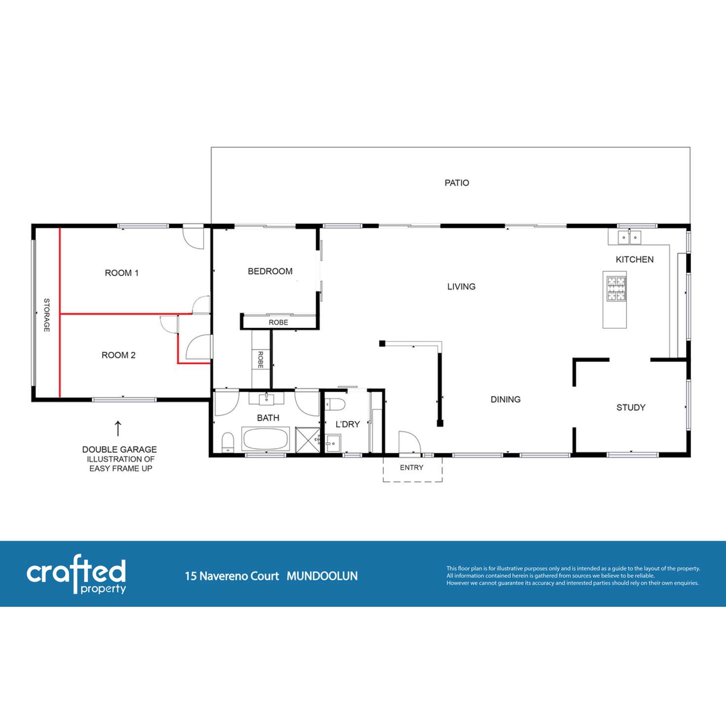 Floorplan of Homely acreageSemiRural listing, 15 Navereno Court, Mundoolun QLD 4285