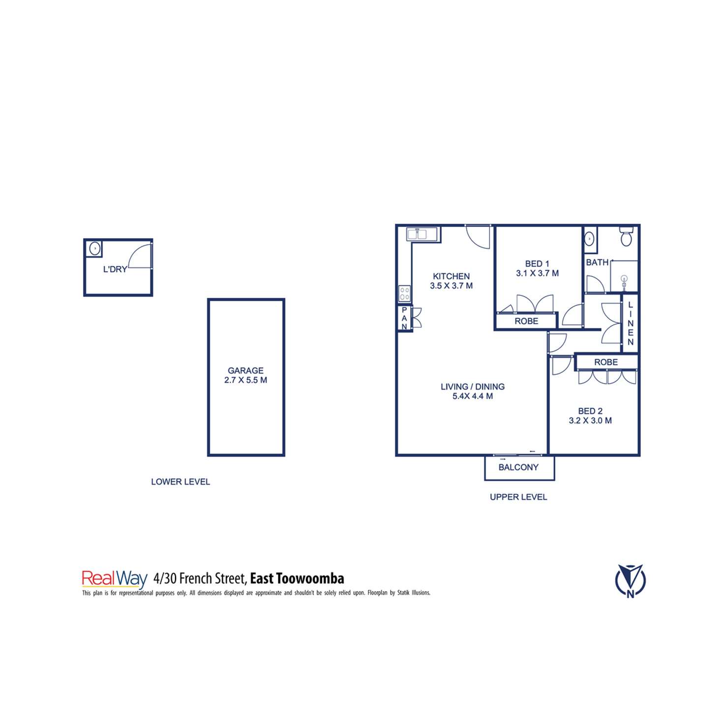 Floorplan of Homely unit listing, 4/30 French Street, East Toowoomba QLD 4350