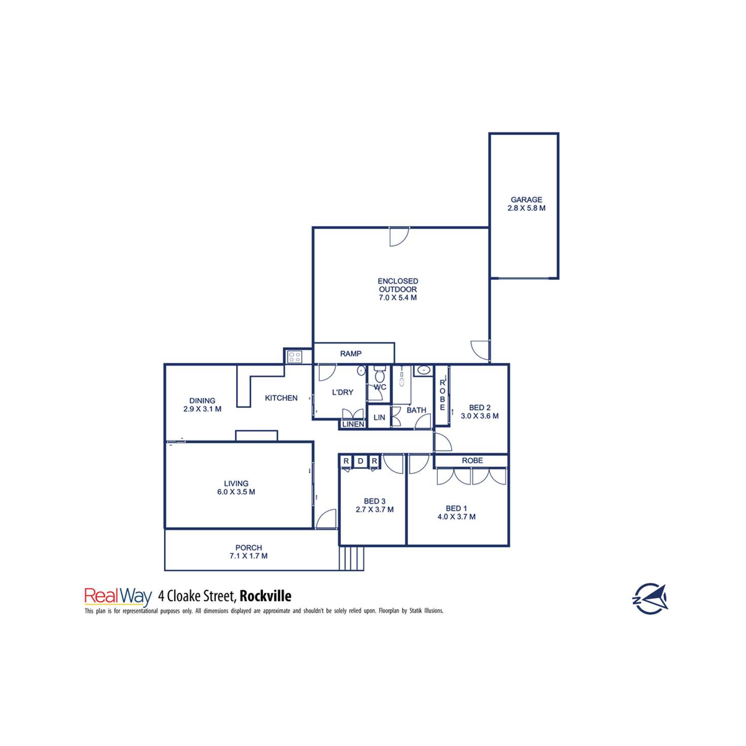 Floorplan of Homely house listing, 4 Cloake Street, Rockville QLD 4350