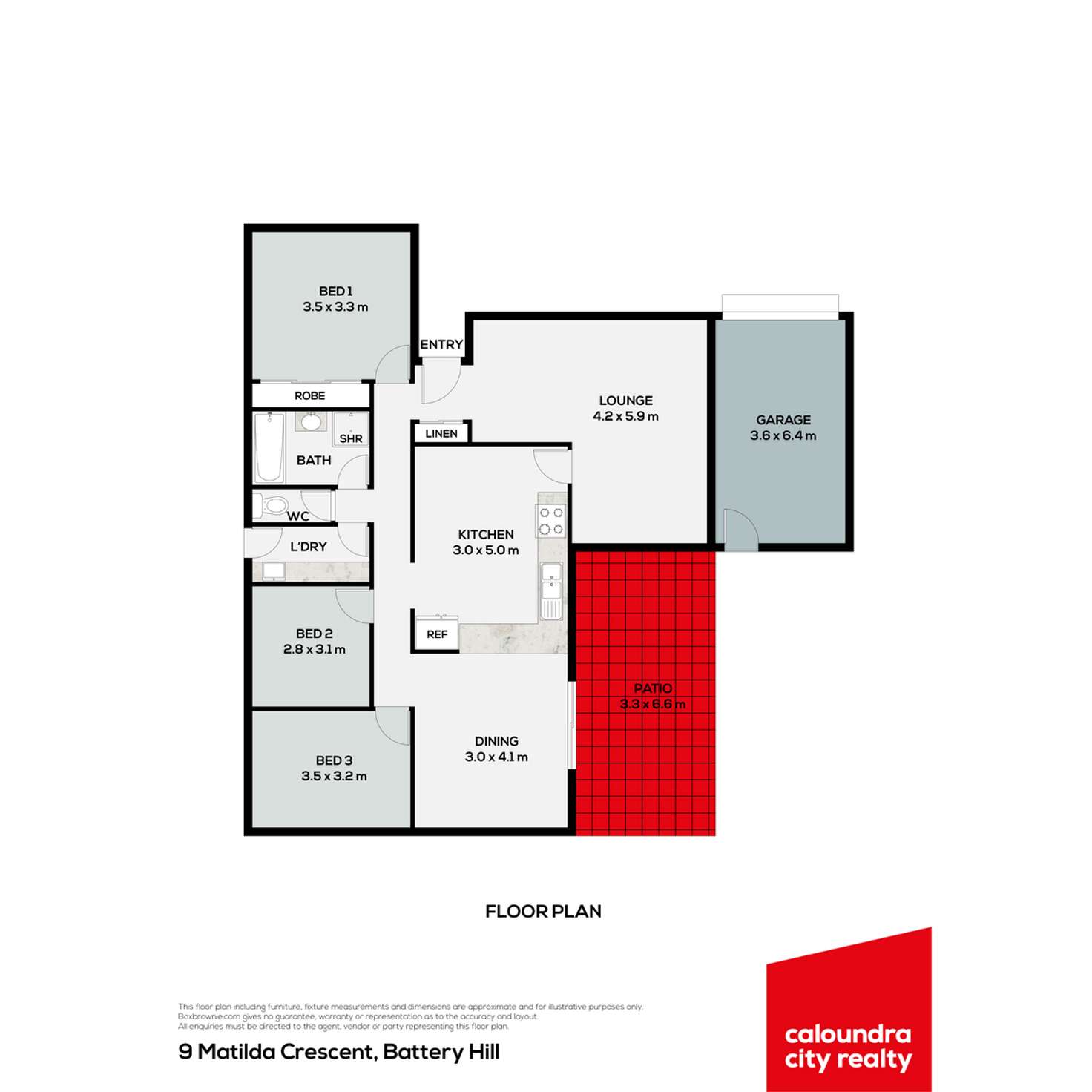 Floorplan of Homely house listing, 9 Matilda Crescent, Battery Hill QLD 4551