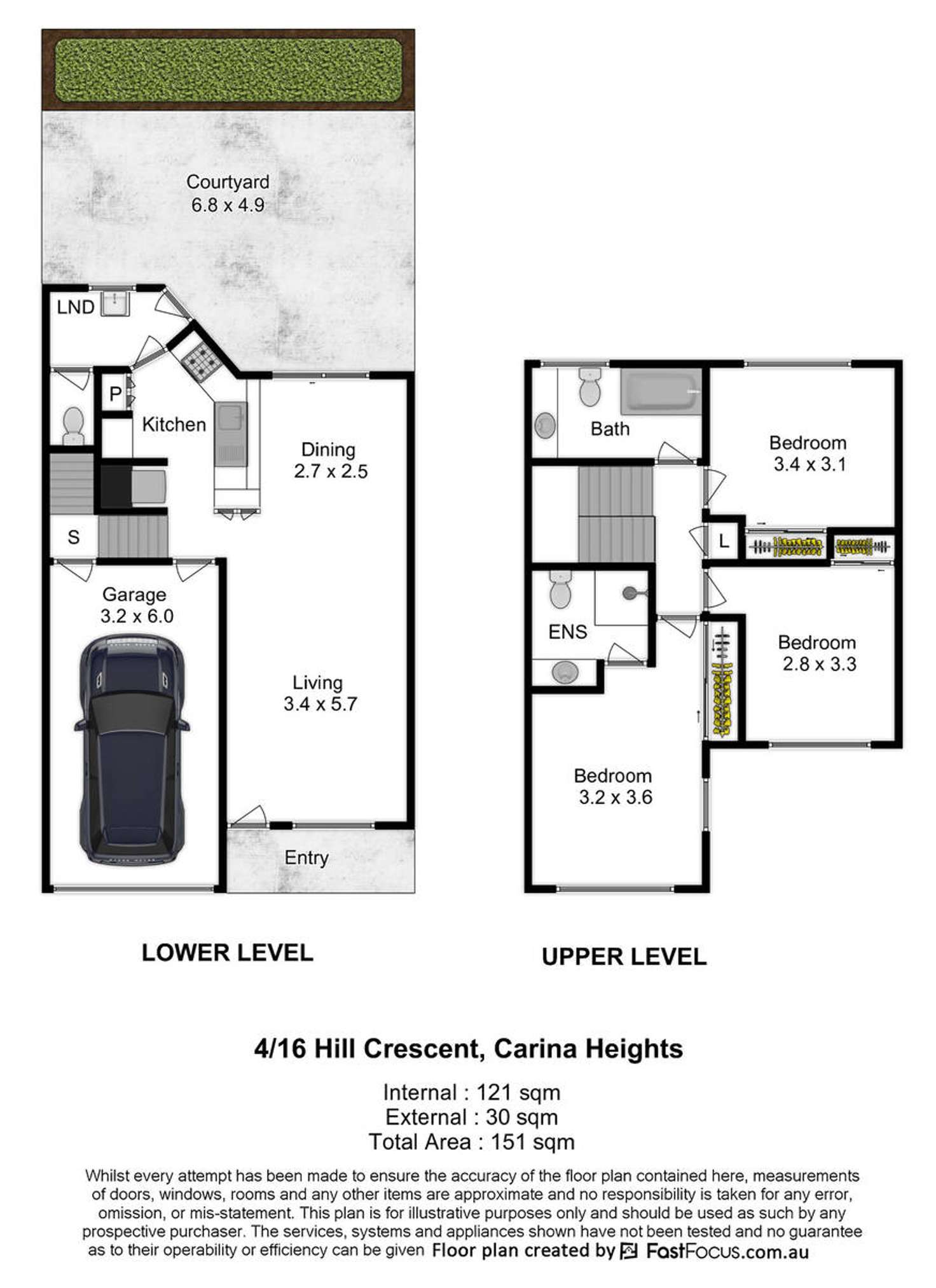 Floorplan of Homely townhouse listing, 4/16 Hill Crescent, Carina Heights QLD 4152